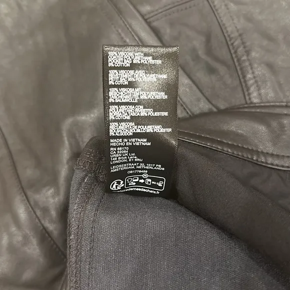 💗 Free People We The Free Rebel Vegan Leather Pants Black