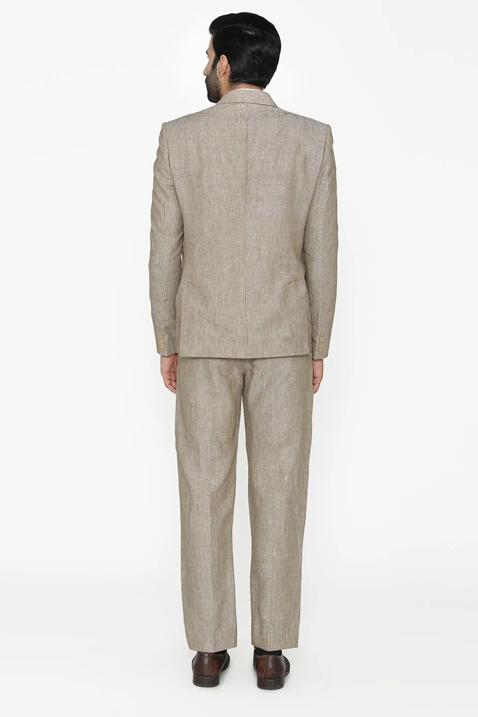 100% Pure Linen by Linen Club Grey Suit