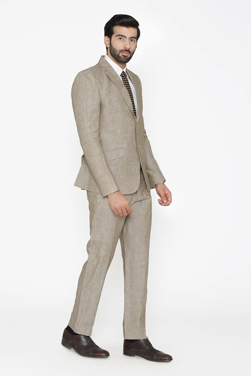 100% Pure Linen by Linen Club Grey Suit