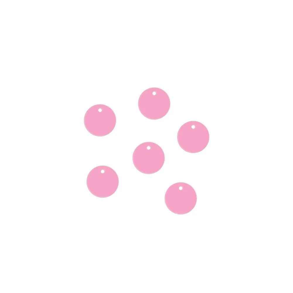 12mm Dot Circle Charms - 10 Pairs