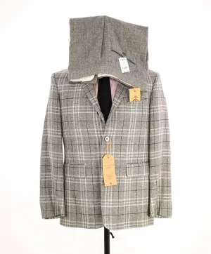 $1,895 BLACK FLEECE - By THOM BROWNE Wool/Silk/Linen TWEED Media Suit - 40R
