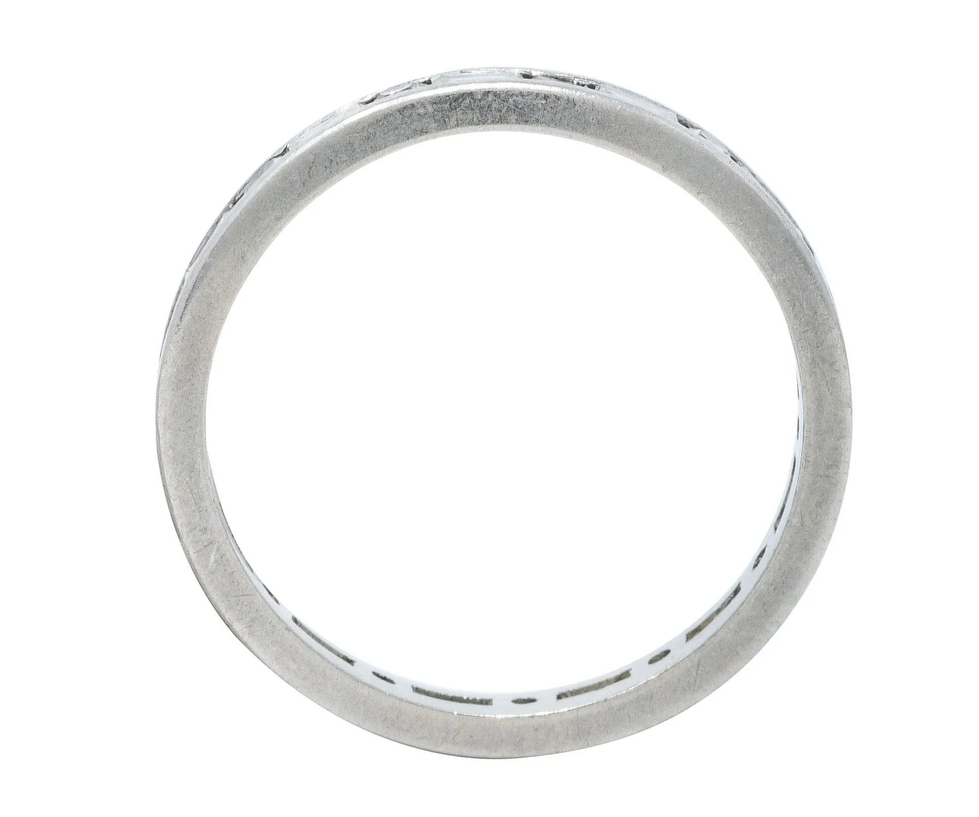 1930's Art Deco 1.00 CTW Diamond Platinum Eternity Band Ring