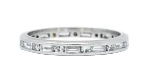1930's Art Deco 1.00 CTW Diamond Platinum Eternity Band Ring