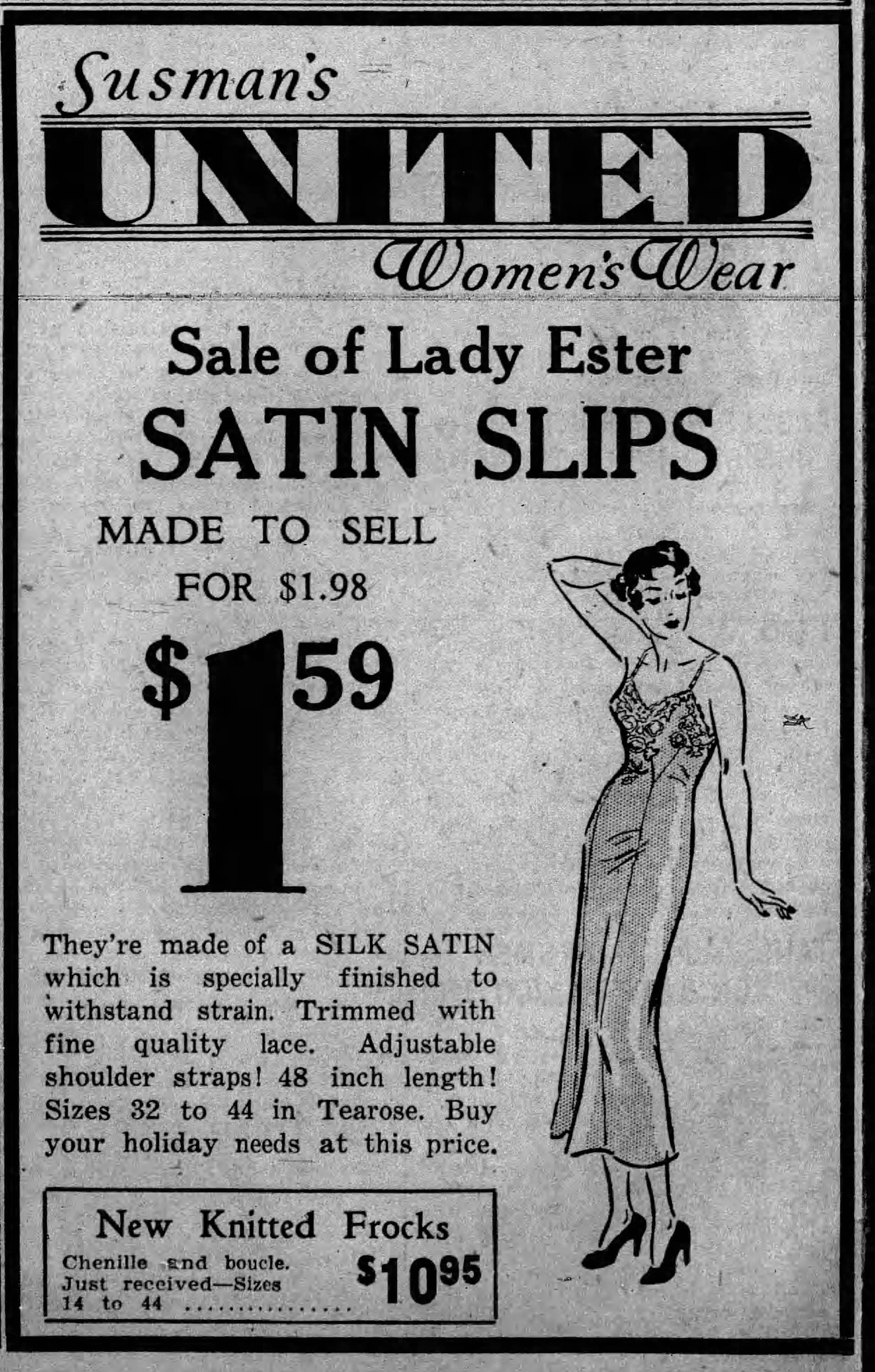 1930s LADY ESTER deadstock slip dress nightgown | new winter