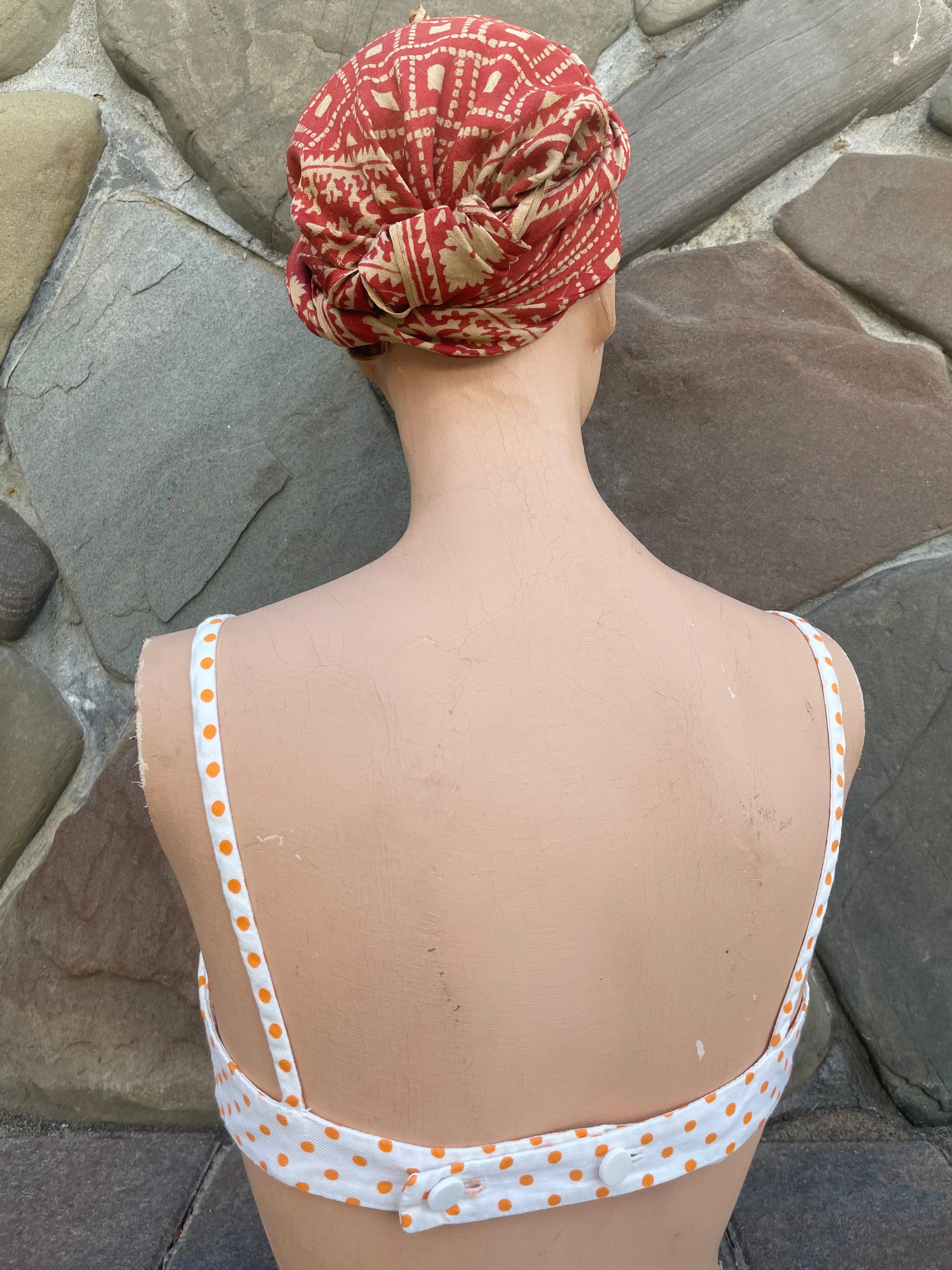 1940s/1950s Polka Dot Spaghetti Strap Sun Top