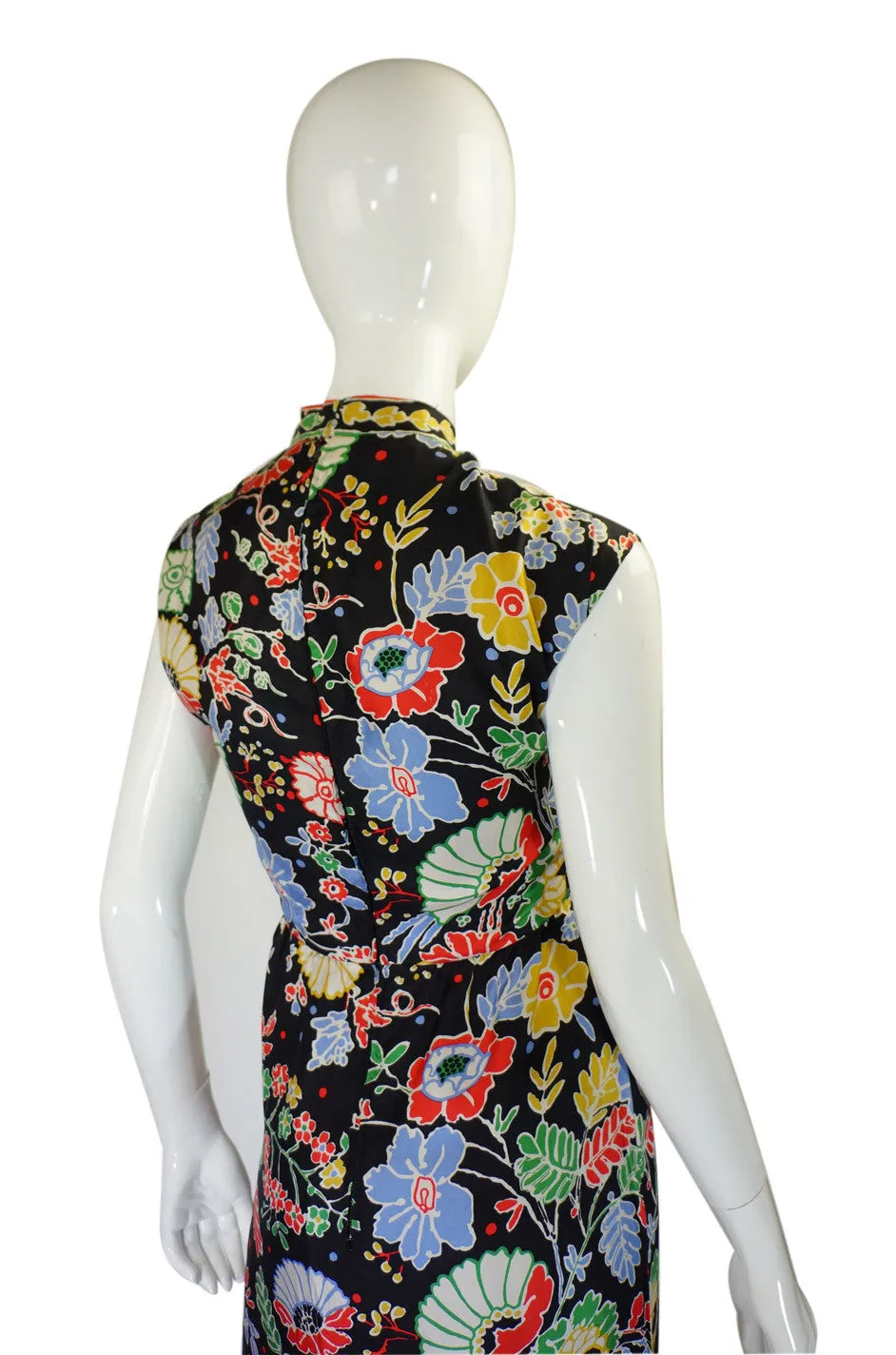 1972 Silk Print Adele Simpson Dress