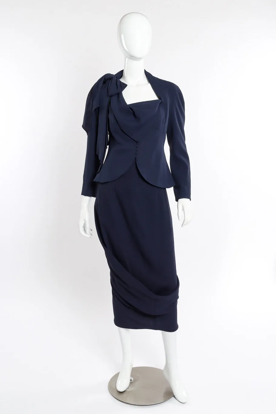 1999 S/S Draped Jacket and Skirt Set
