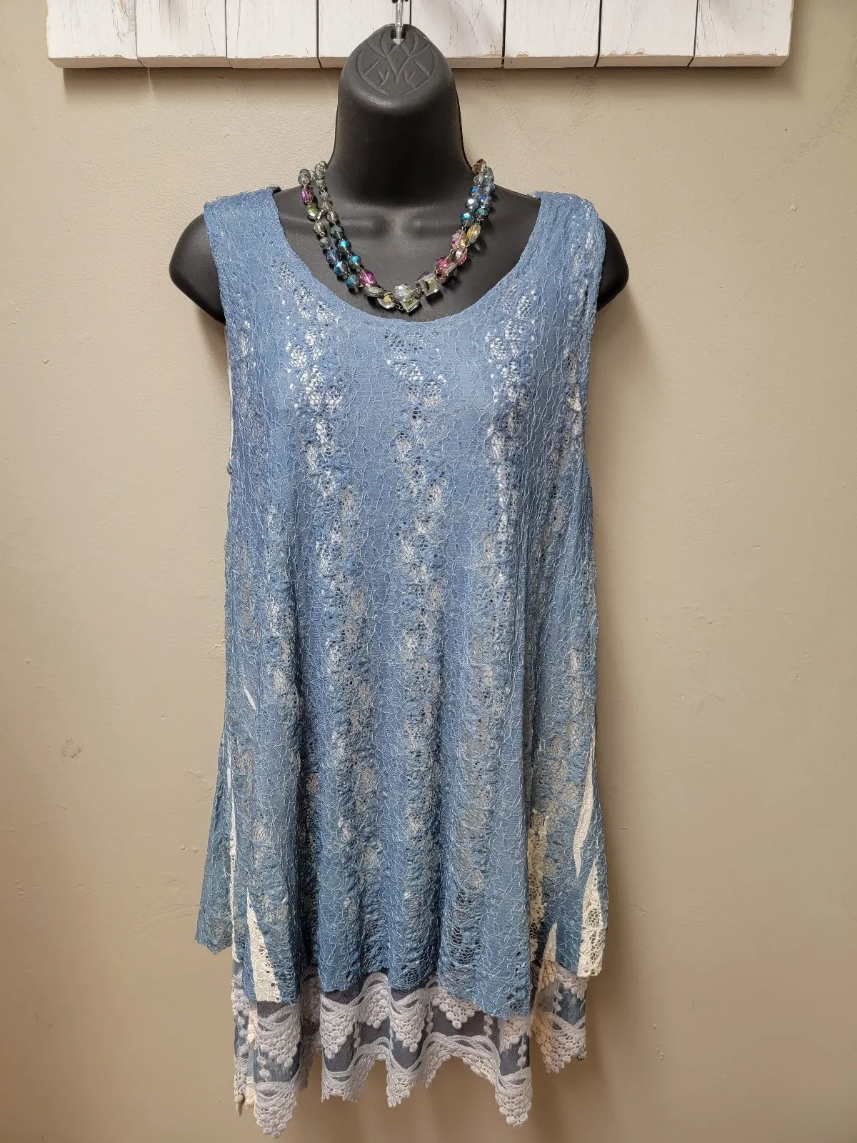 2 Color Ways - Layered Lace Tunic