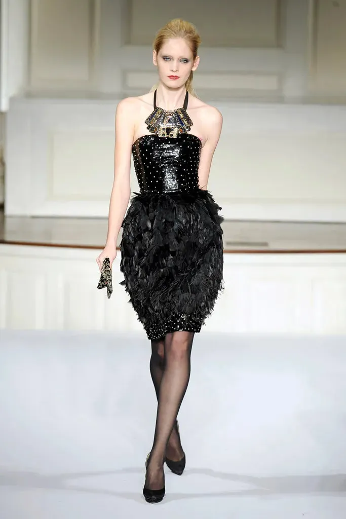2009 F/W Little Black Feather Dress