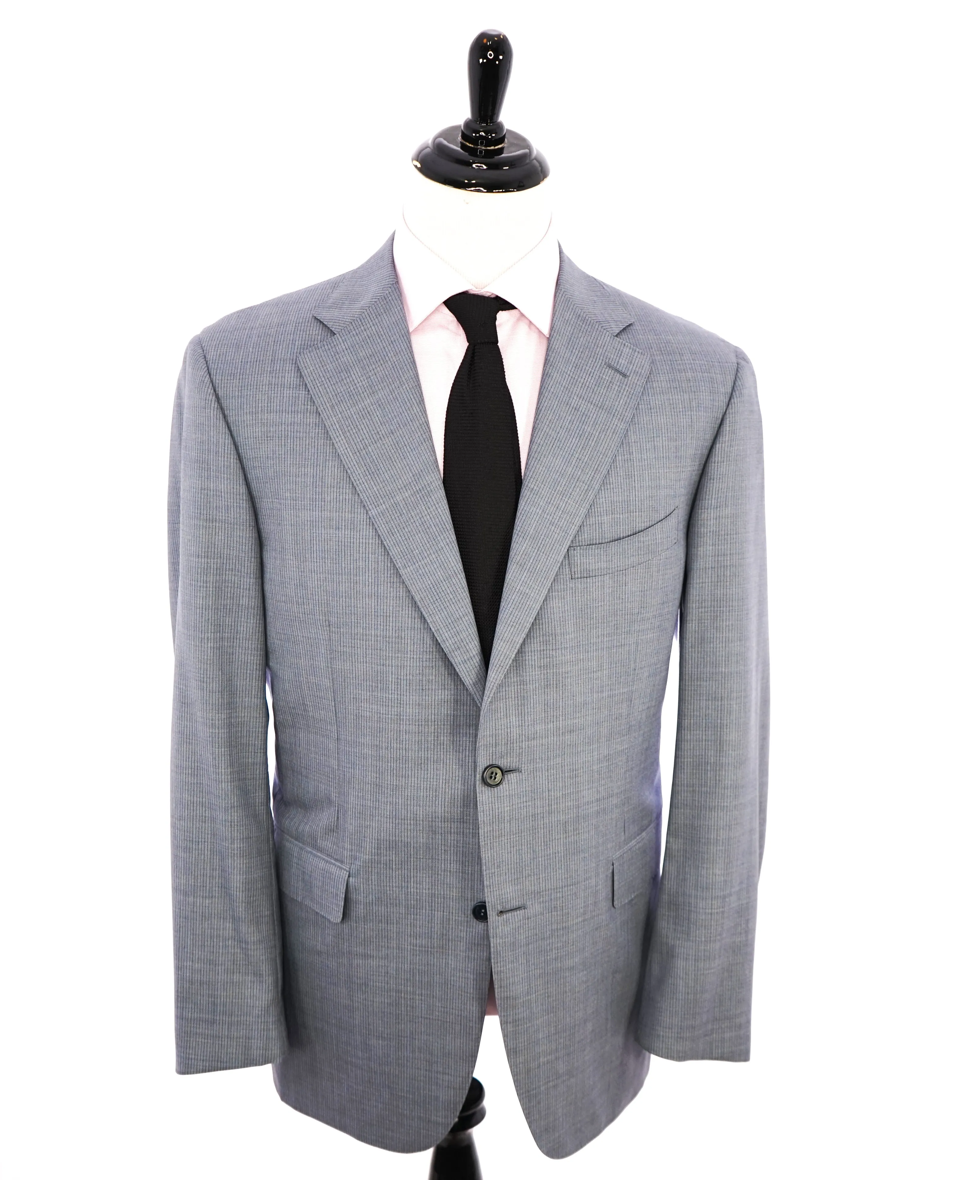 $2,195 CANALI - Exclusive For SFA PASTEL BLUE Tonal Stripe Suit - 48L