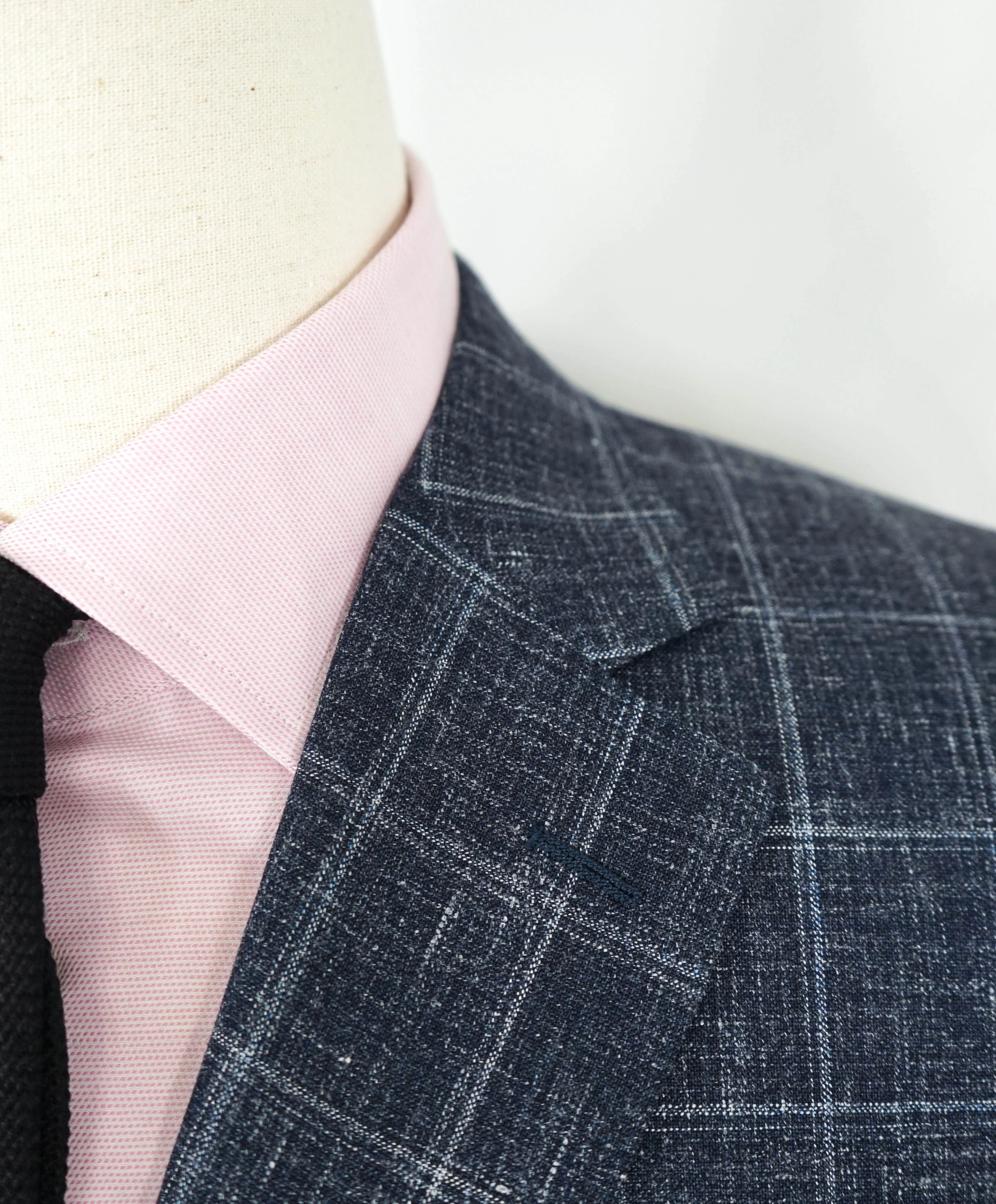 $2,195 CANALI - Medium Blue Heather WOOL/LINEN/SILK Textured Suit - 42R