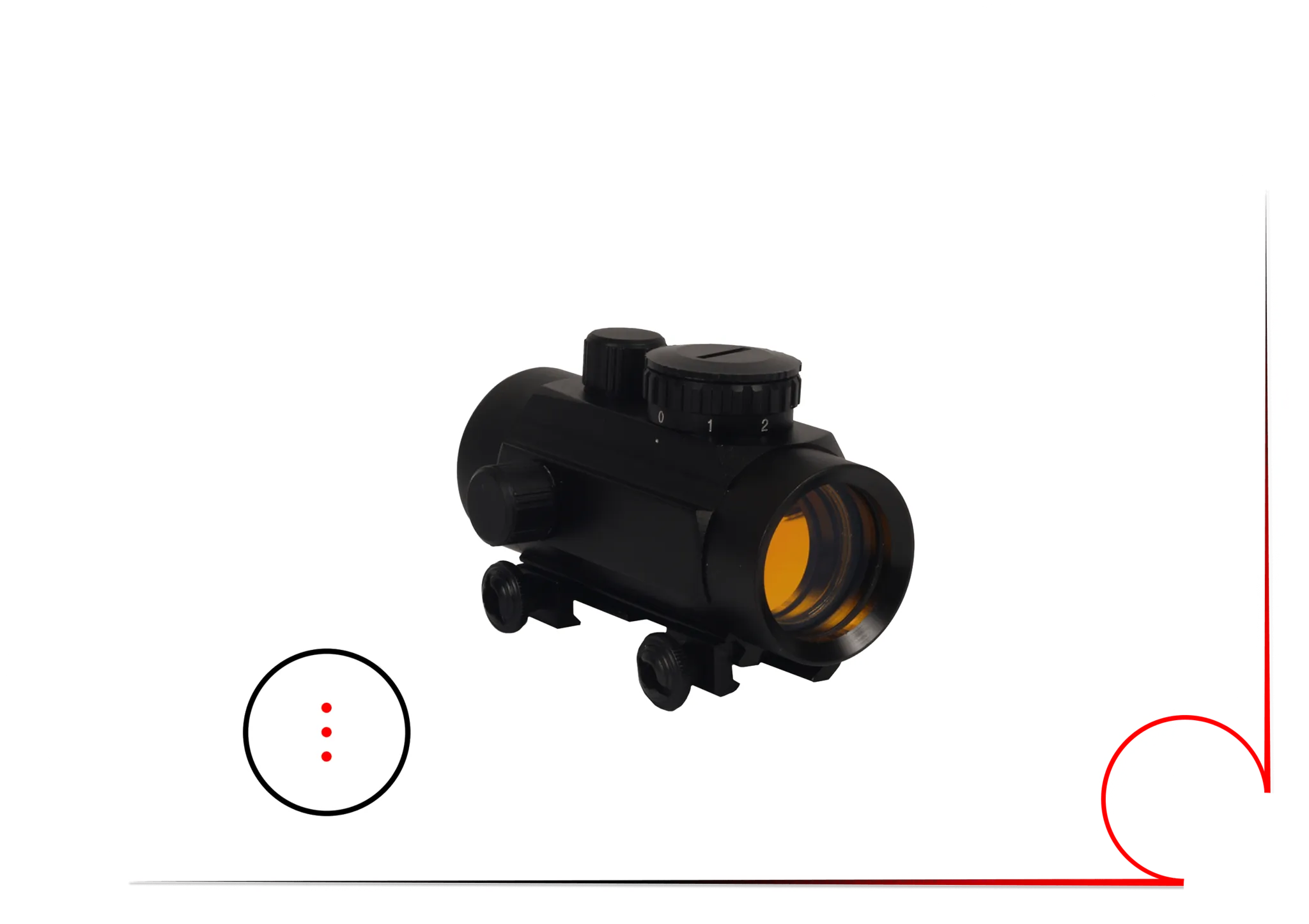 3 Red Dot Multi Range