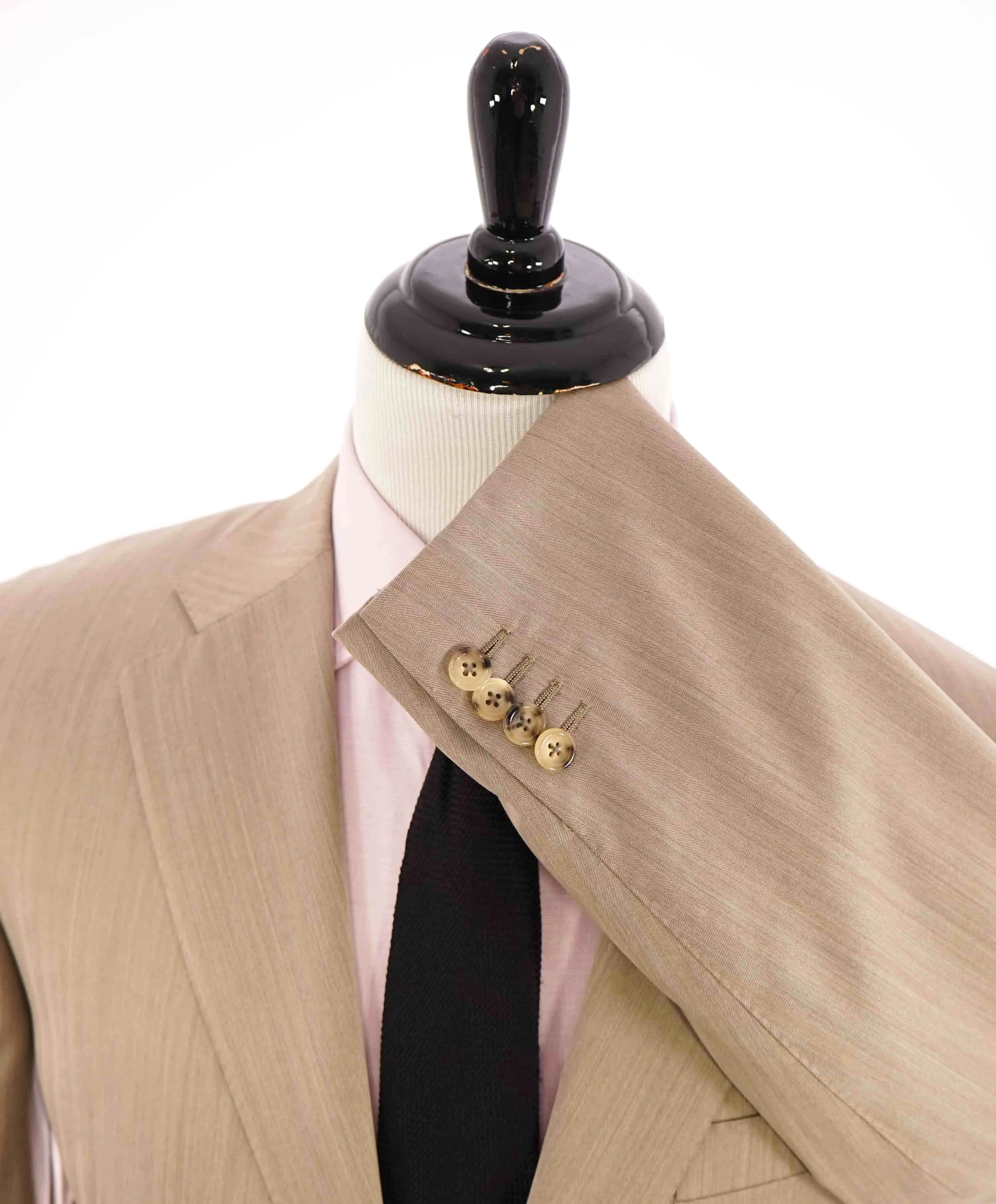 $3,000 *CANALI EXCLUSIVE* - PREMIUM Collection Super 150's Beige Suit  - 46R