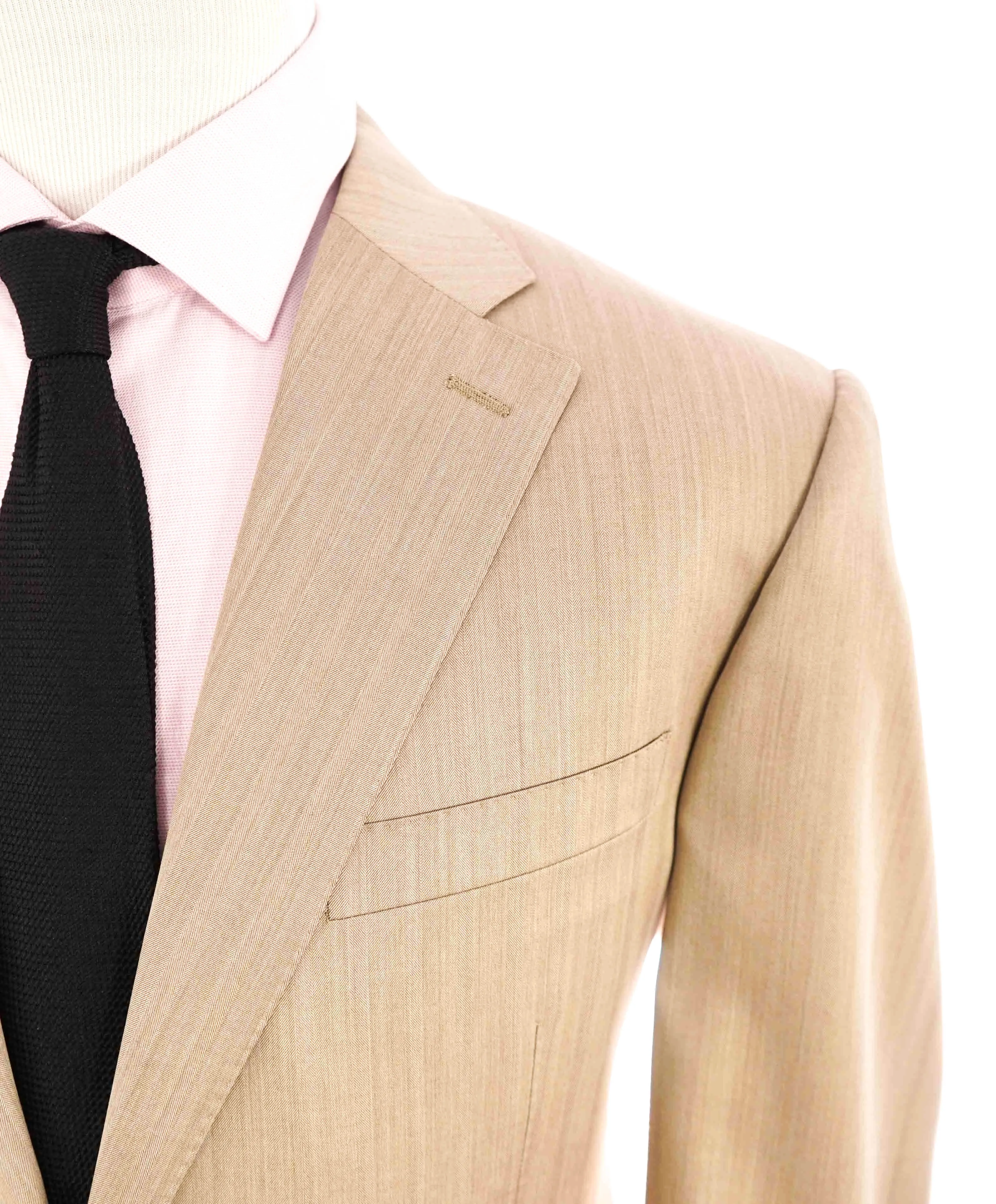 $3,000 *CANALI EXCLUSIVE* - PREMIUM Collection Super 150's Beige Suit  - 46R