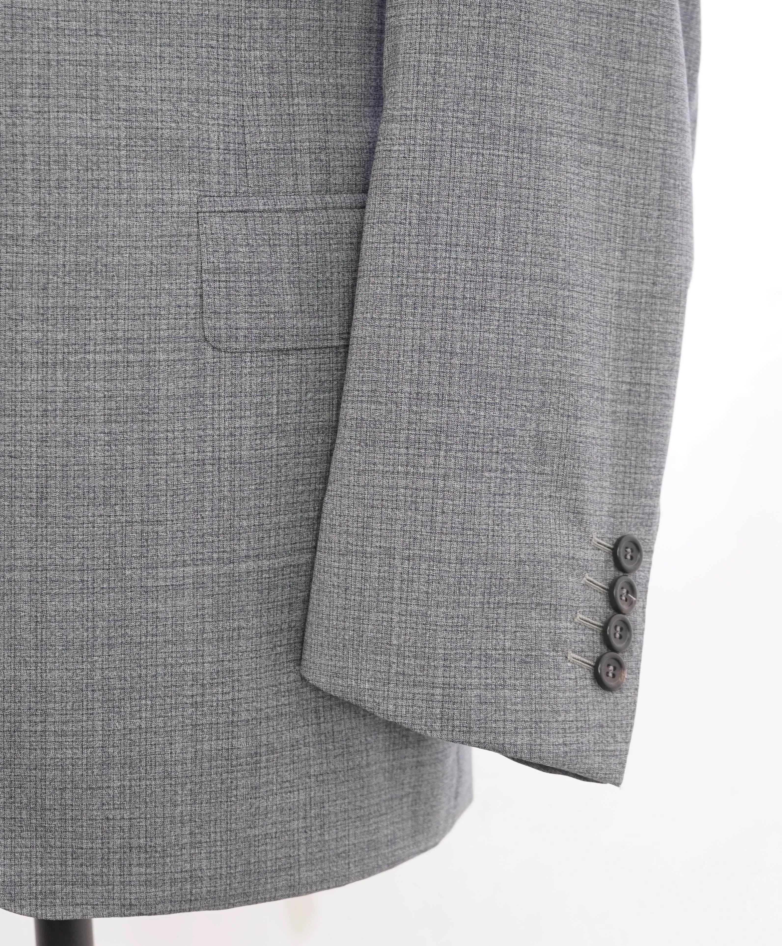 $3,095 CANALI - **EXCLUSIVE**SUPER 150's Steel Blue Textured Notch Lapel Suit - 46R