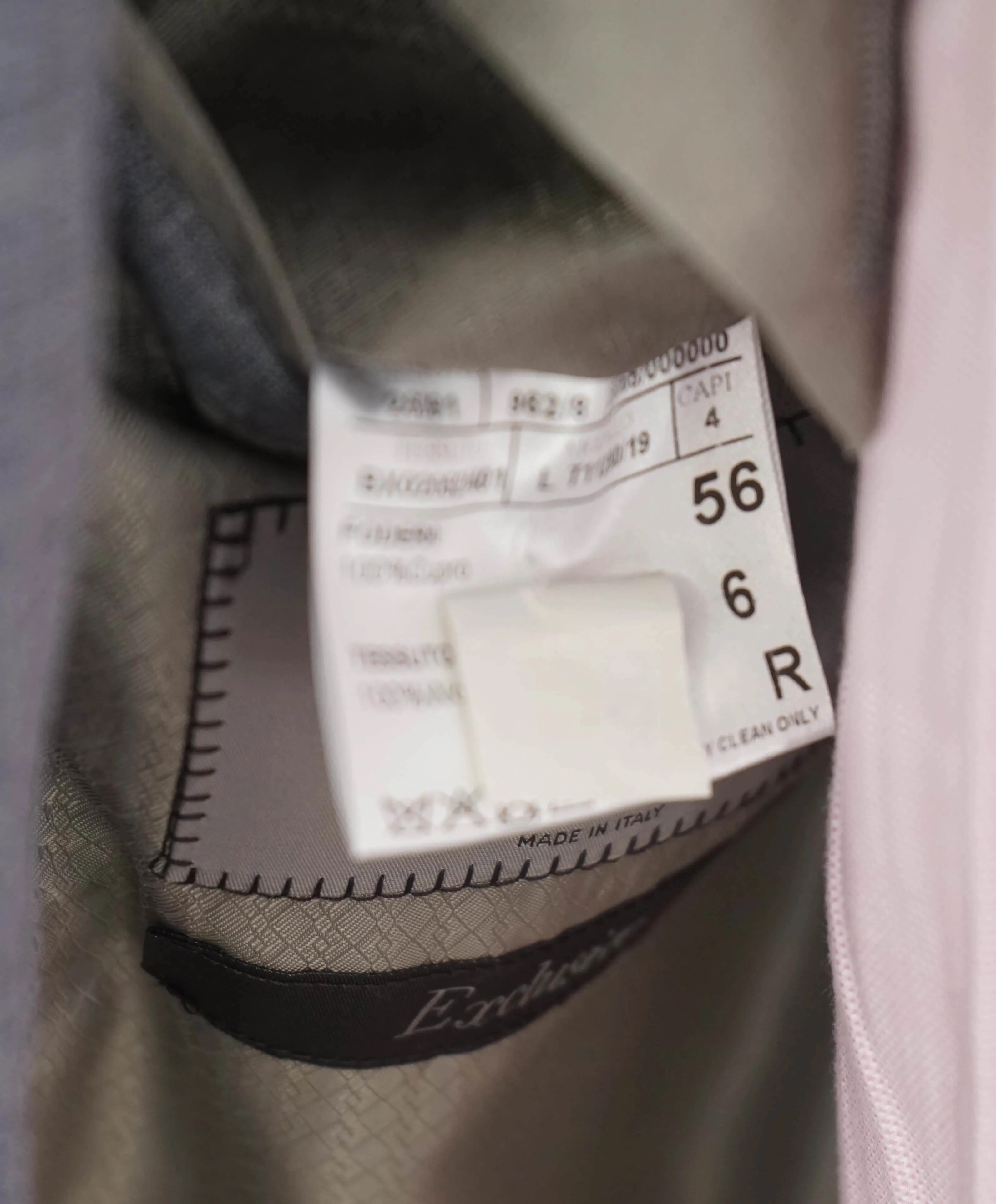 $3,095 CANALI - **EXCLUSIVE**SUPER 150's Steel Blue Textured Notch Lapel Suit - 46R