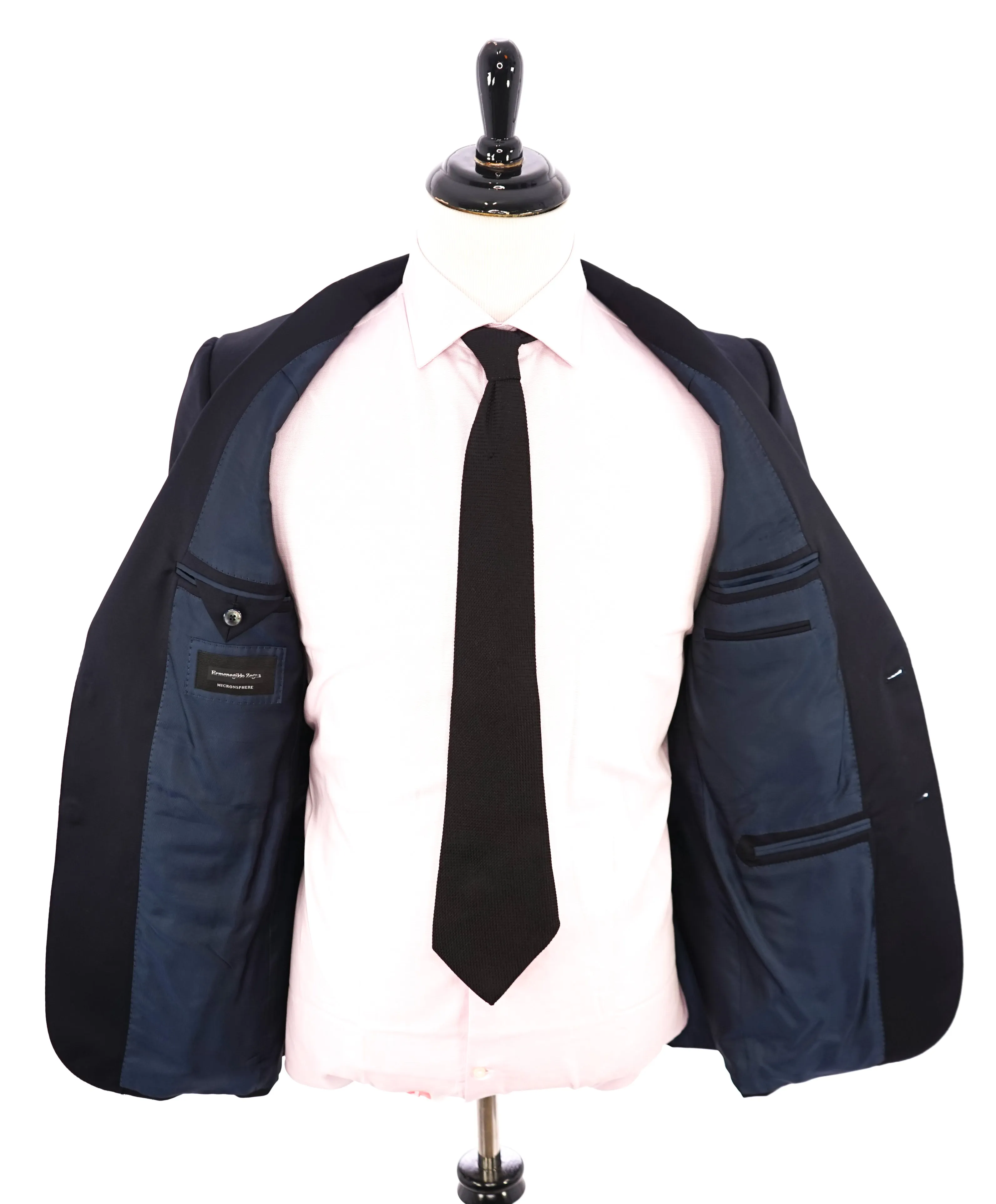 $3,250 ERMENEGILDO ZEGNA - "MICRONSPHERE" *Closet Staple* Navy Suit - 48L