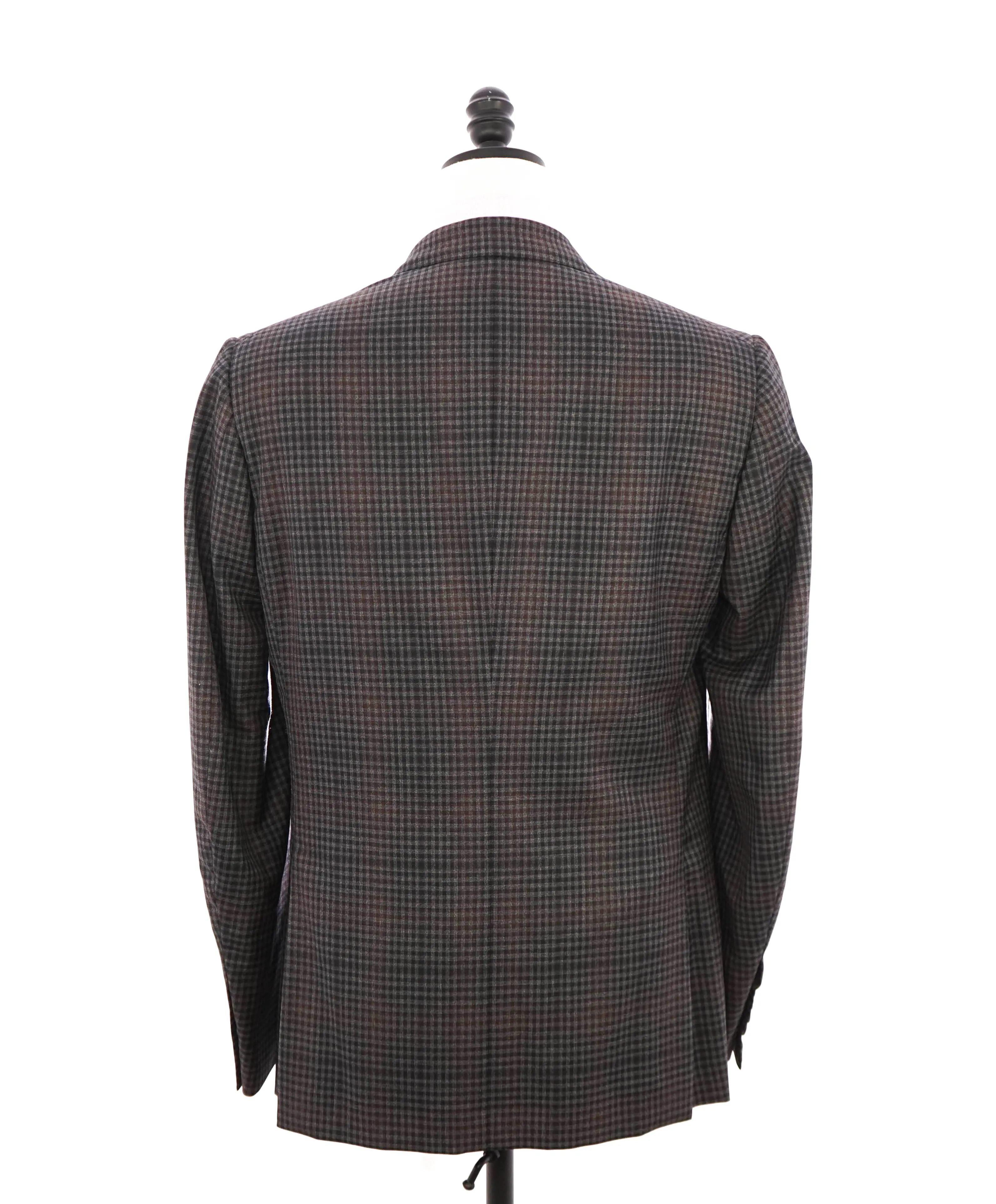 $3,750 ISAIA - "BASE GREGORY" *CLOSET STAPLE* Gray Plaid Coral Pin Suit - 40R