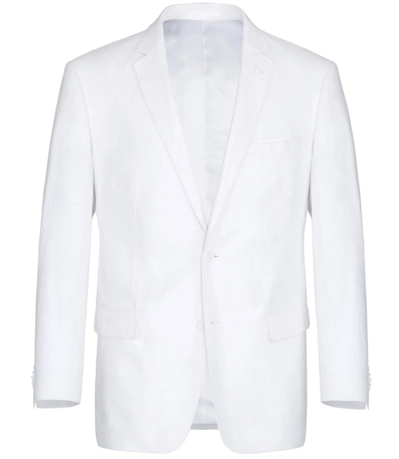 (38L, 44R, 46L) Regular Fit 2 Piece White Linen Suit