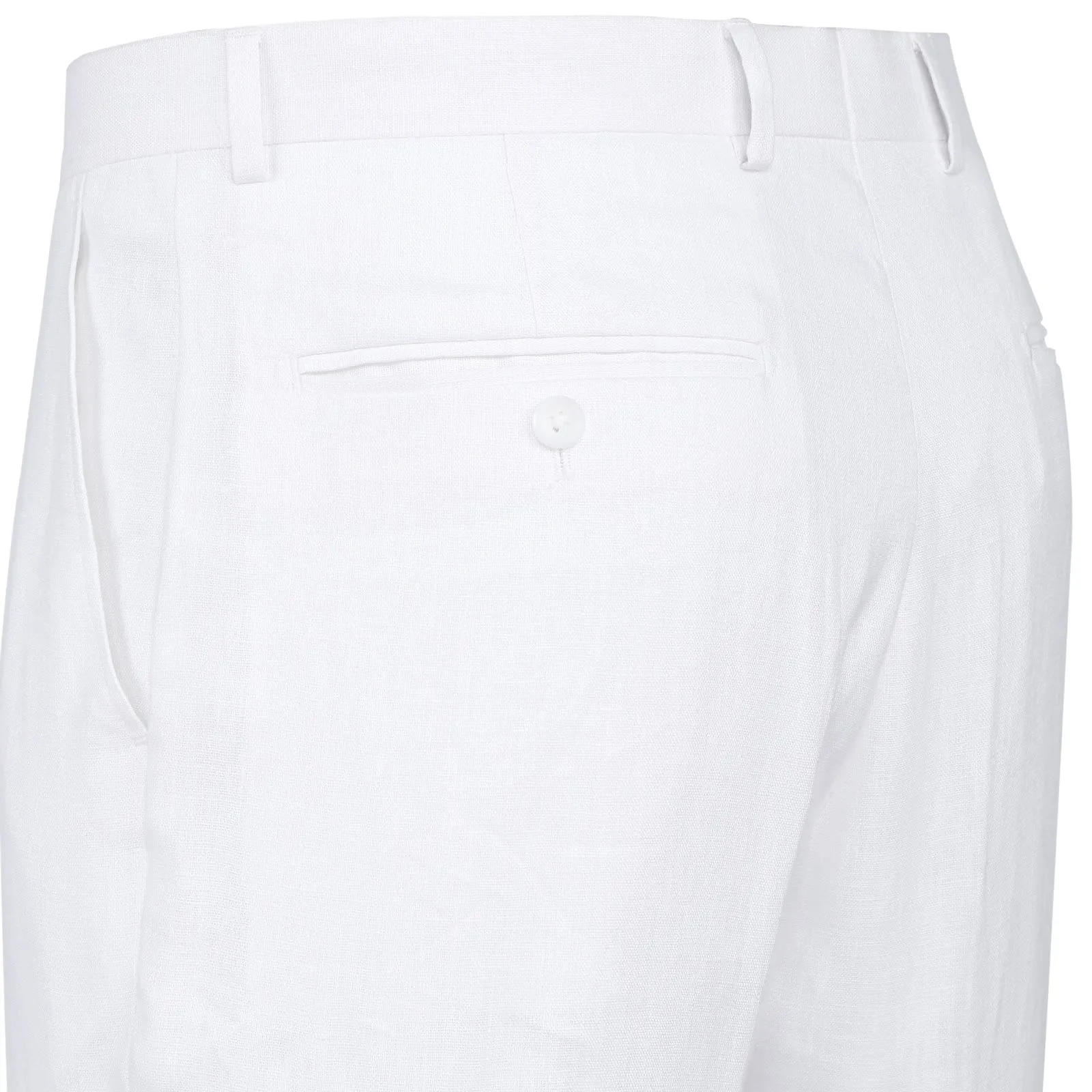 (38L, 44R, 46L) Regular Fit 2 Piece White Linen Suit