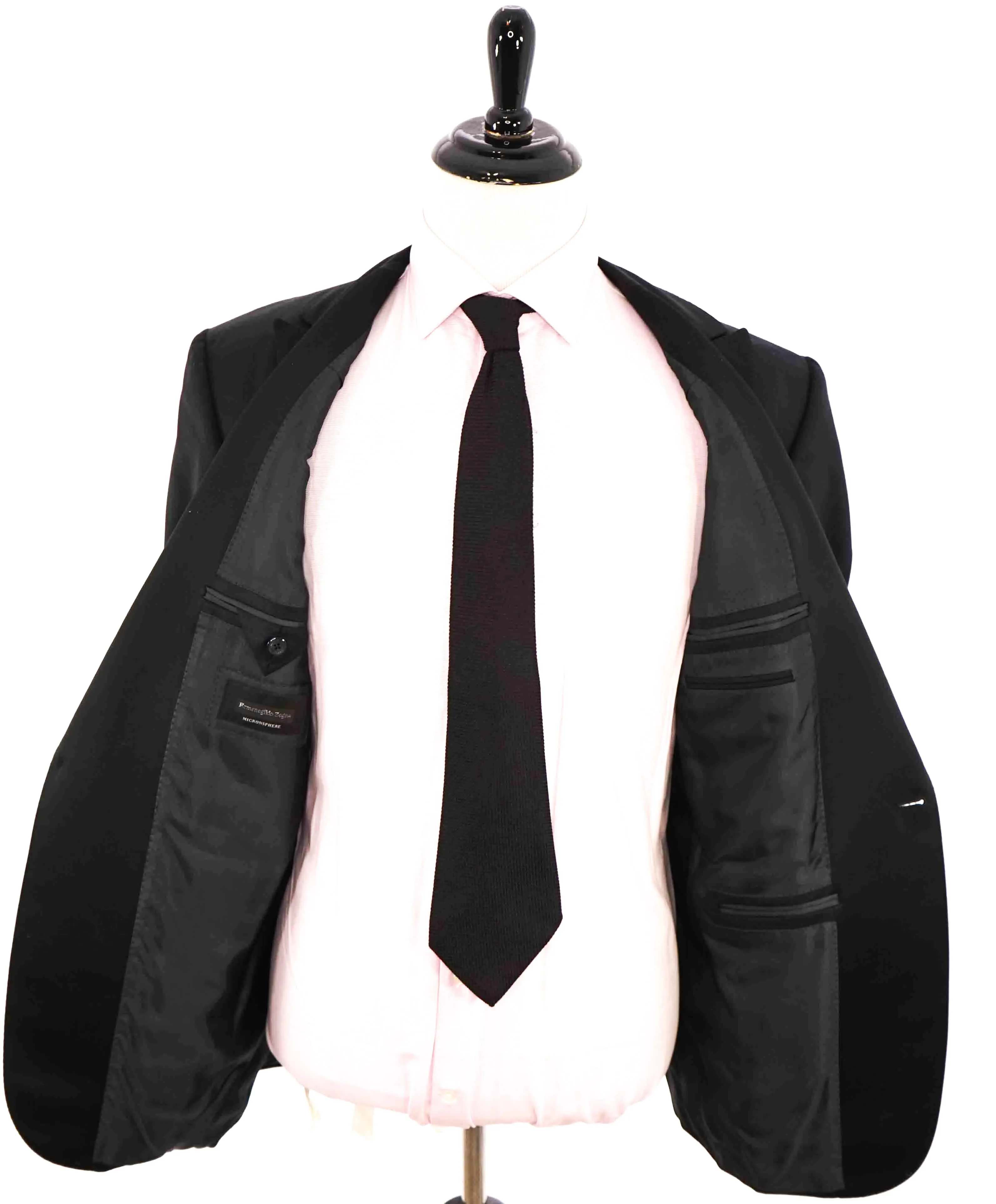 $3,995 ERMENEGILDO ZEGNA -"MICRONSPHERE MILA" PEAK LAPEL Tuxedo - 44R