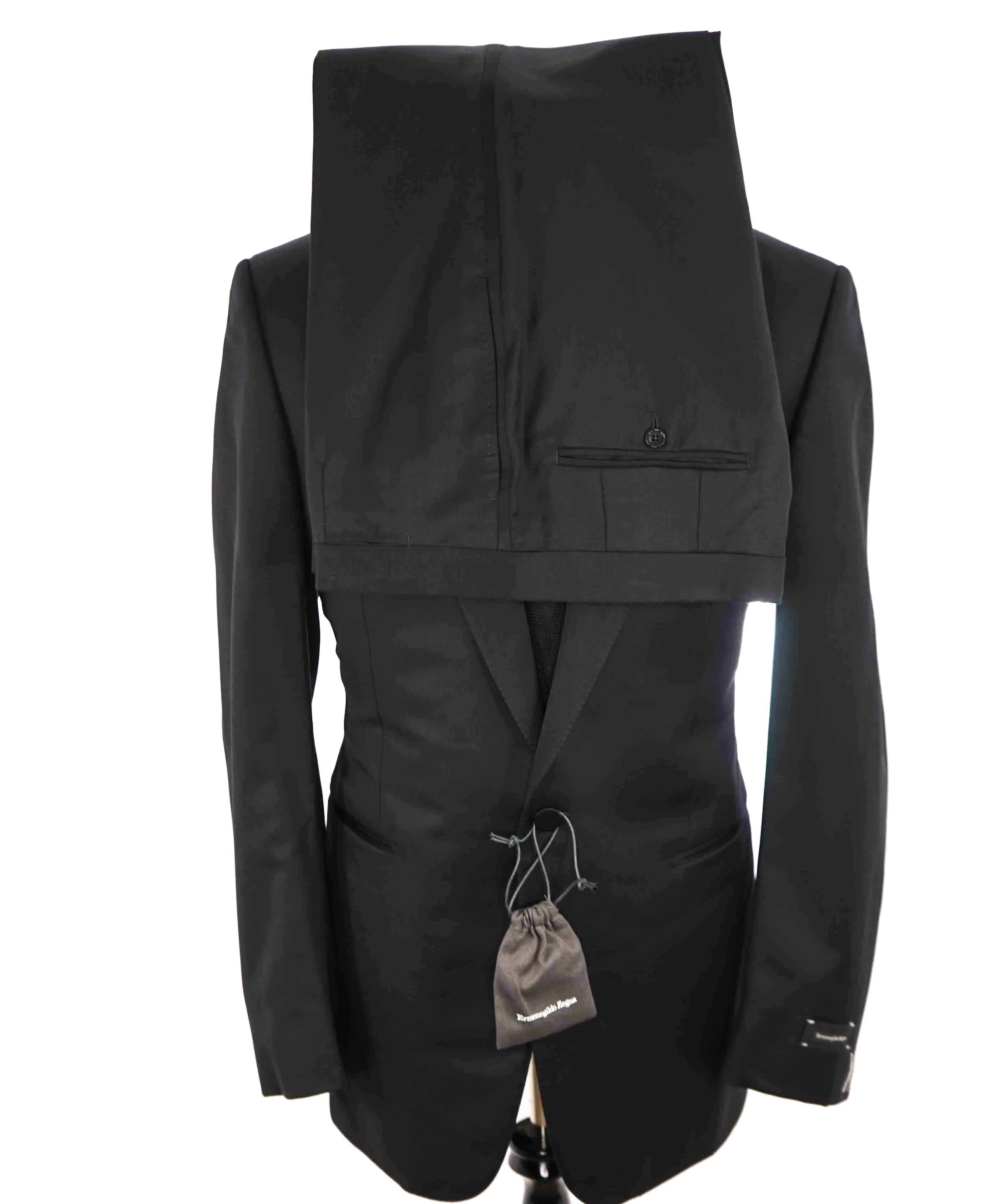 $3,995 ERMENEGILDO ZEGNA -"MICRONSPHERE MILA" PEAK LAPEL Tuxedo - 46L