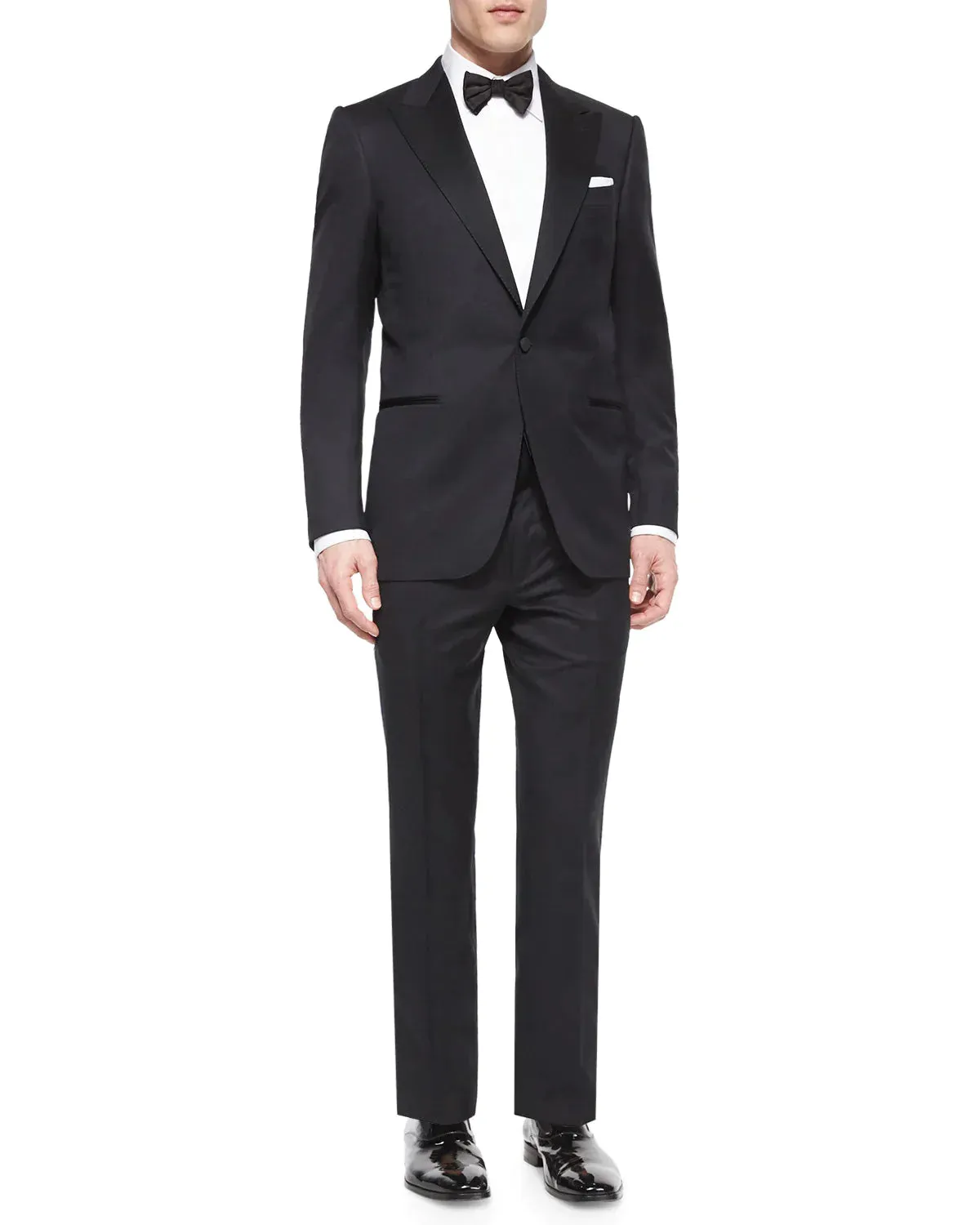 $3,995 ERMENEGILDO ZEGNA -"MICRONSPHERE MILA" PEAK LAPEL Tuxedo - 46L