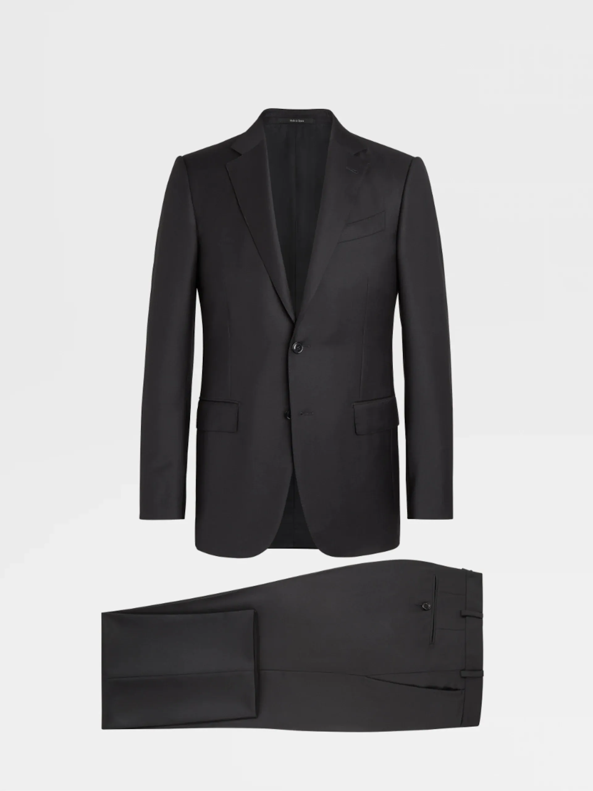 $3,995 ERMENEGILDO ZEGNA -"TROFEO" MILANO Black CLOSET STAPLE Suit - 48L