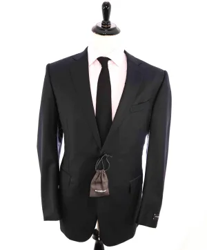 $3,995 ERMENEGILDO ZEGNA -"TROFEO" MILANO Black CLOSET STAPLE Suit - 48L
