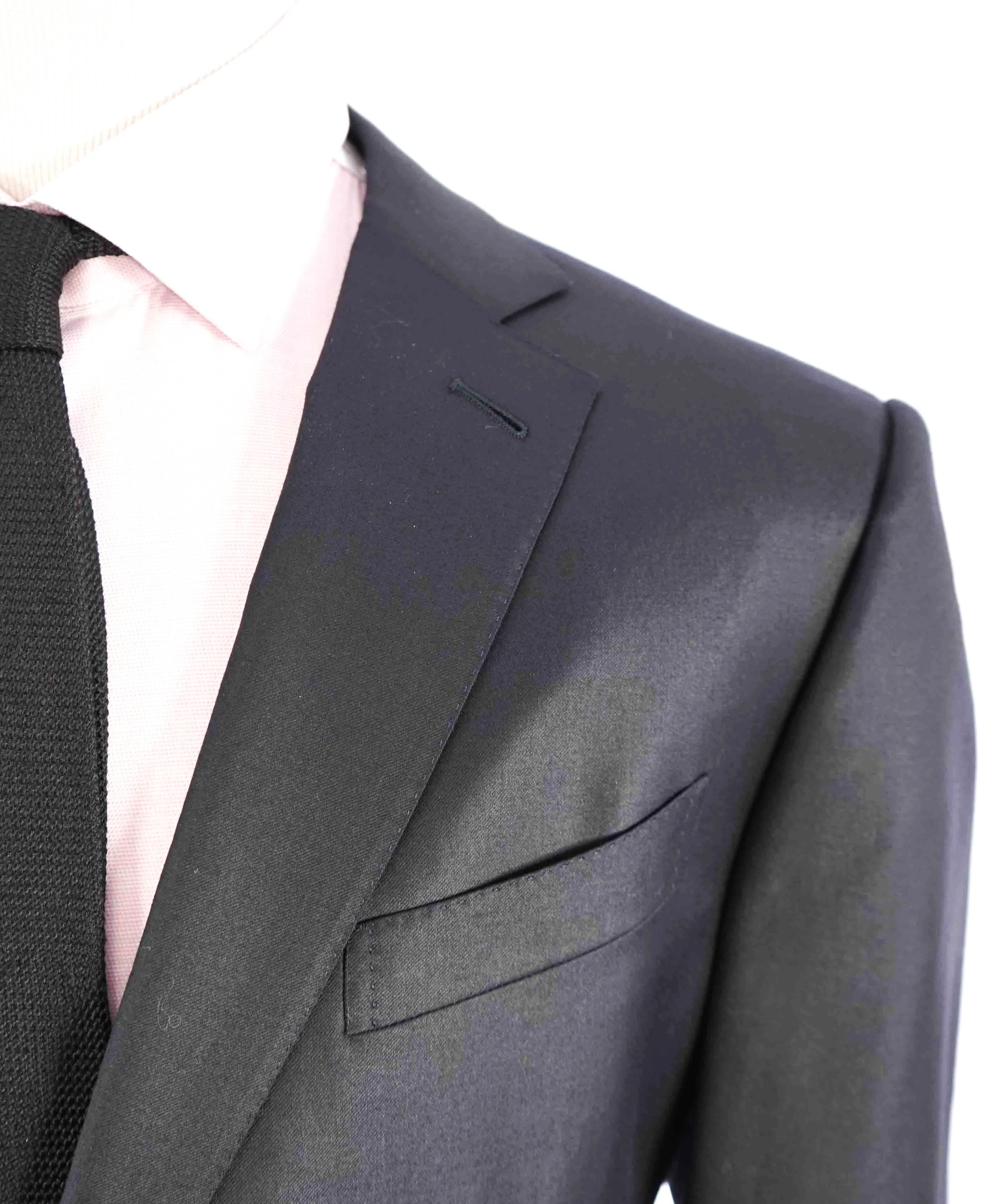 $3,995 ERMENEGILDO ZEGNA -"TROFEO" MILANO Black CLOSET STAPLE Suit - 48L