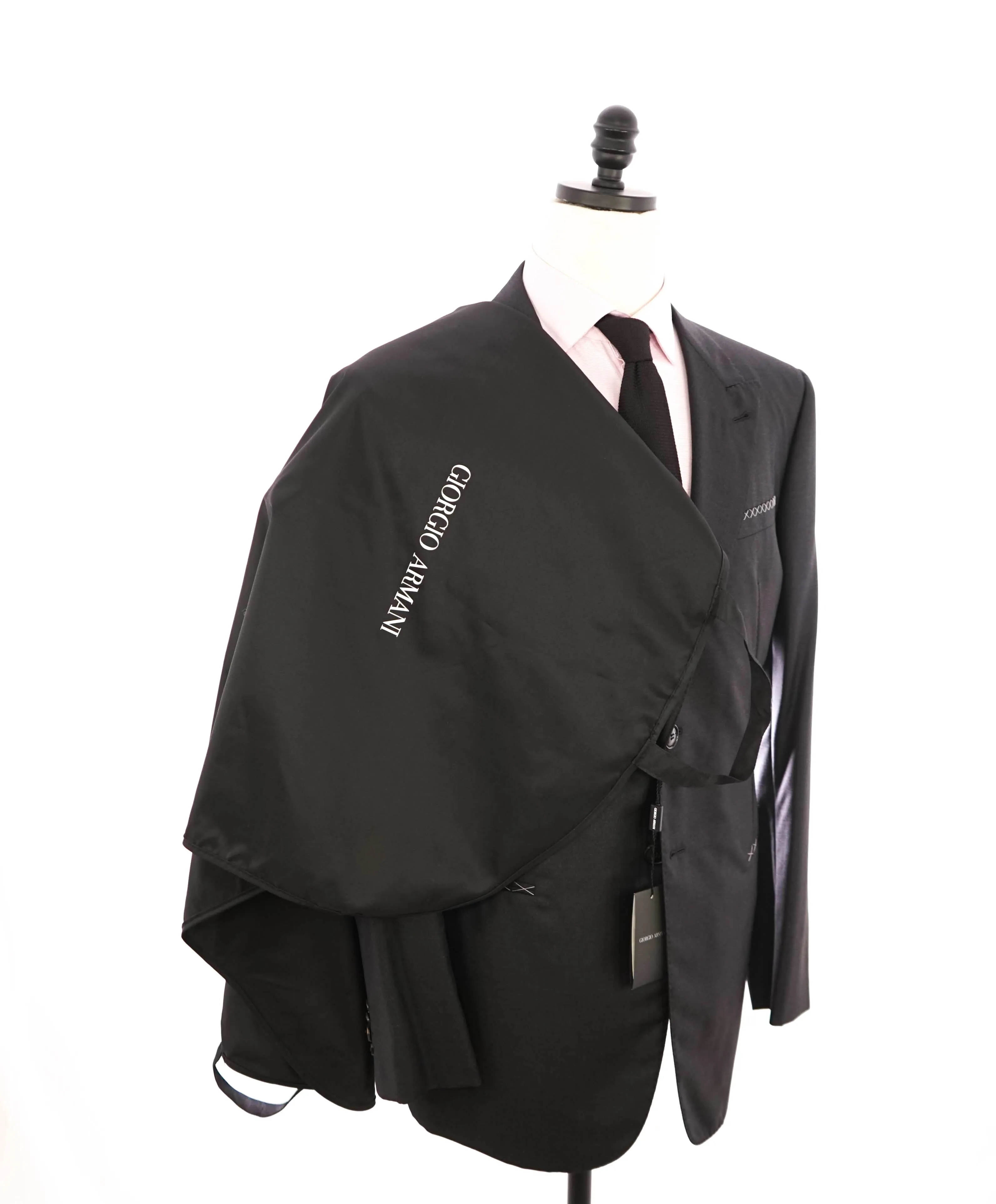 $4,595 GIORGIO ARMANI - "CAHMERE/WOOL" Gray Peak Lapel Suit - 48R