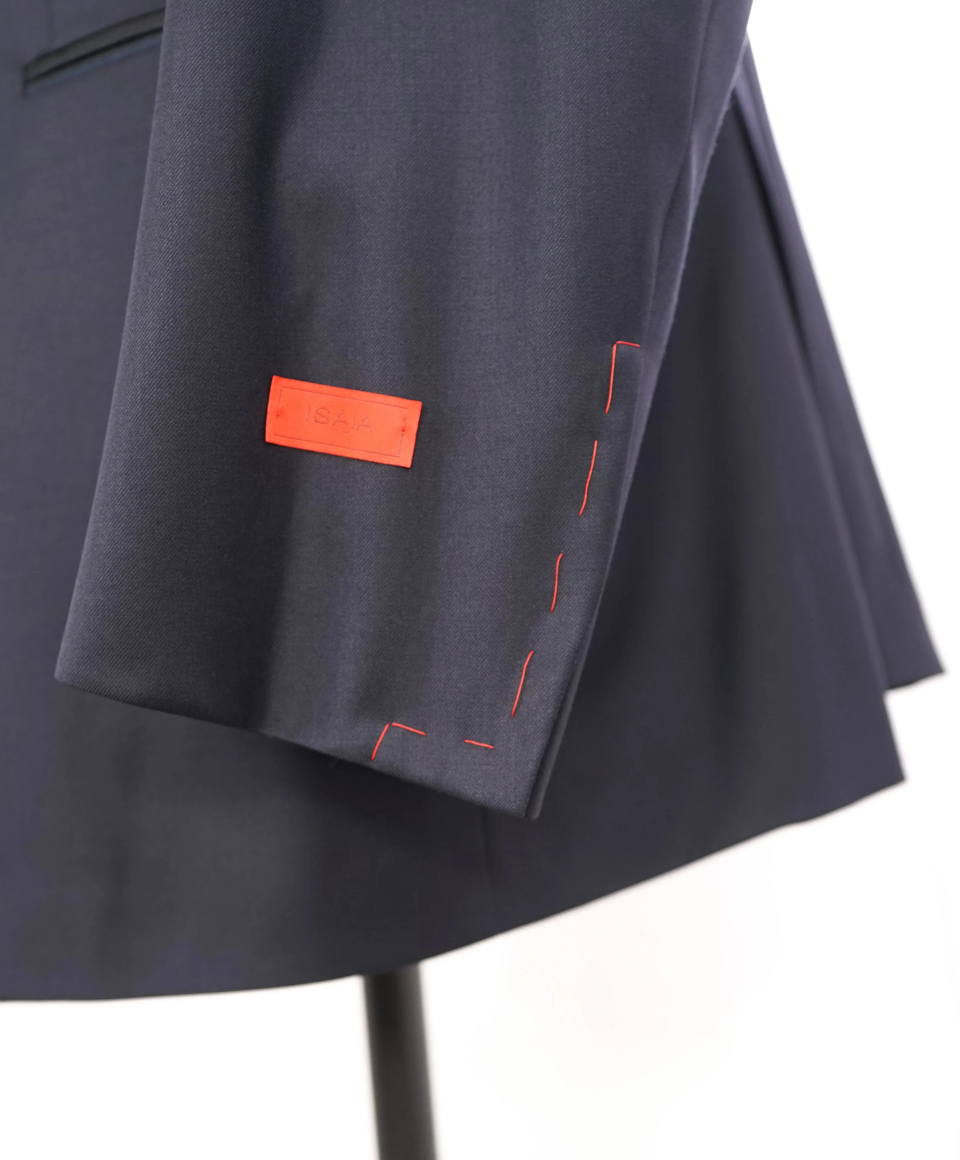 $4,595 ISAIA - "AQUASPIDER" Grossgrain SHAWL COLLAR Navy Blue Wool Tuxedo - 50L