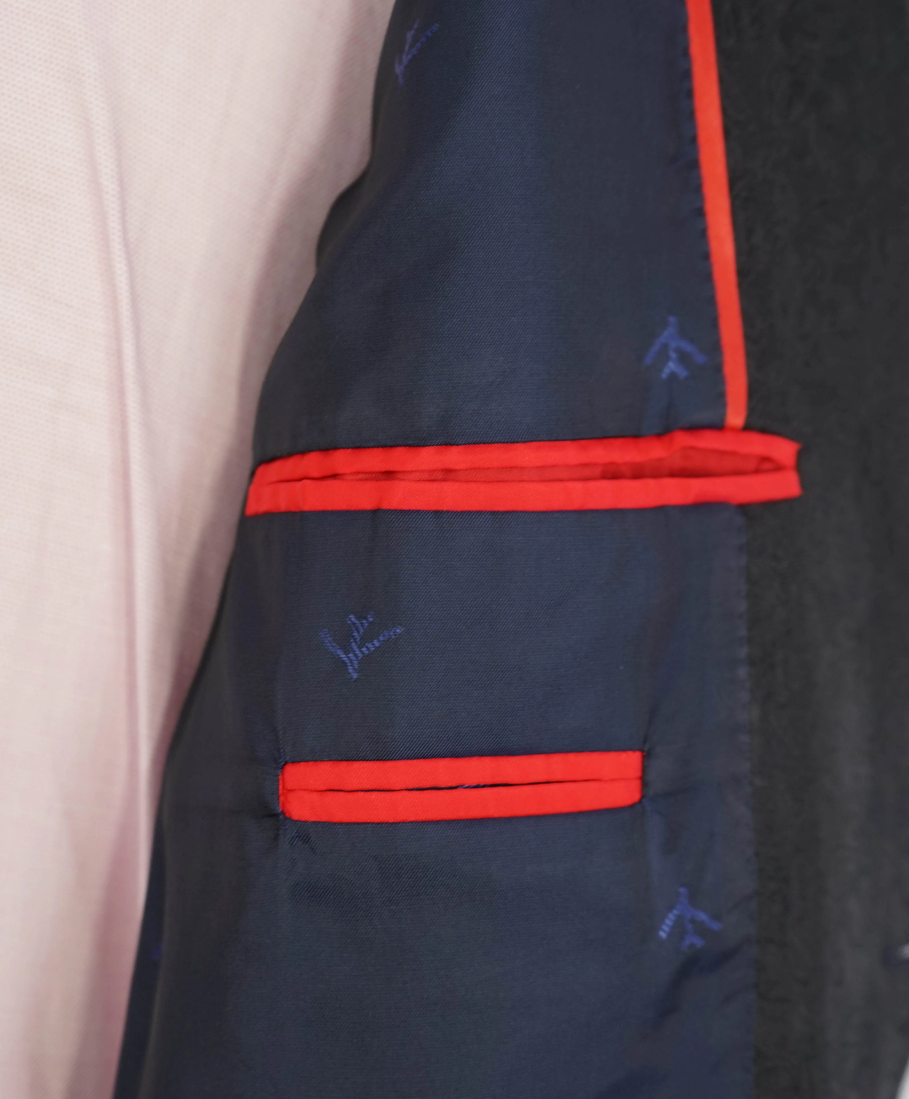 $5,995 ISAIA - "BARATHEA" Wool/Mohair PAISLEY PEAK LAPEL Navy Tuxedo - 46L