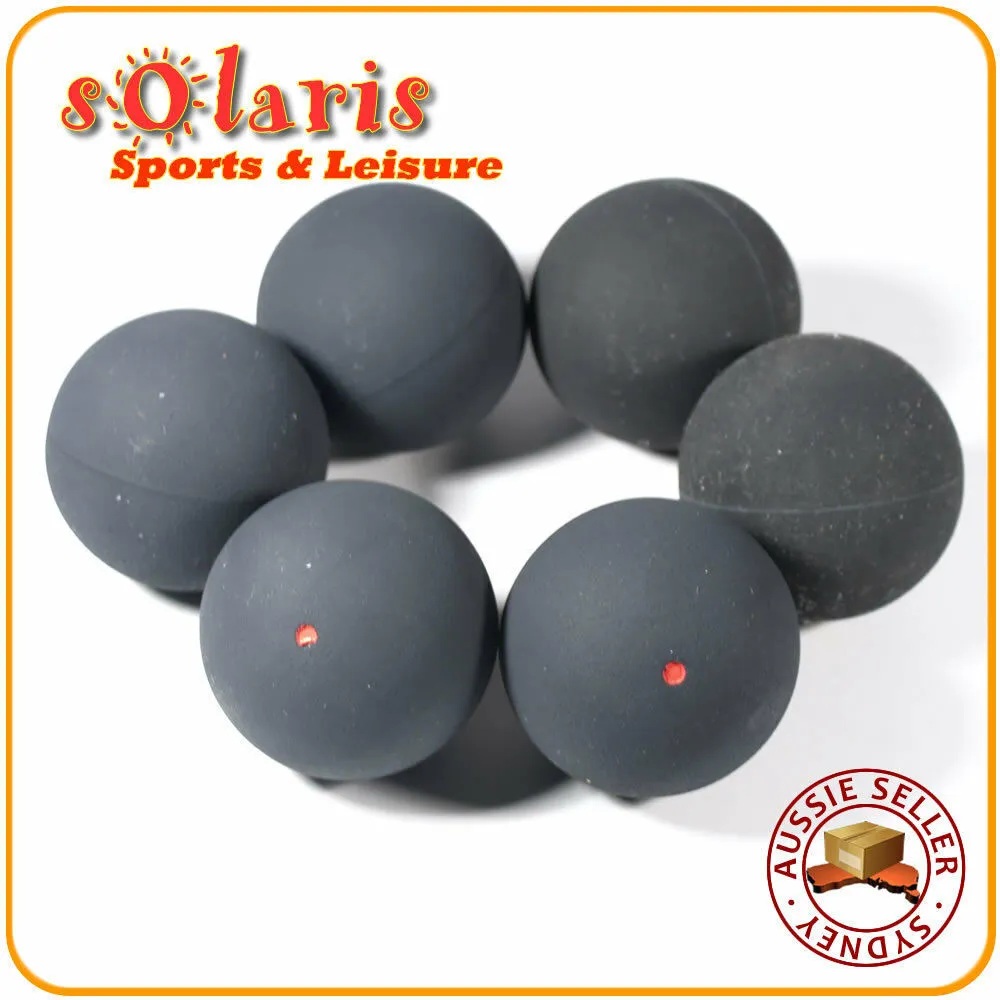 6 x RED Dot Squash Balls Generic Non-Branded High Quality Rubber