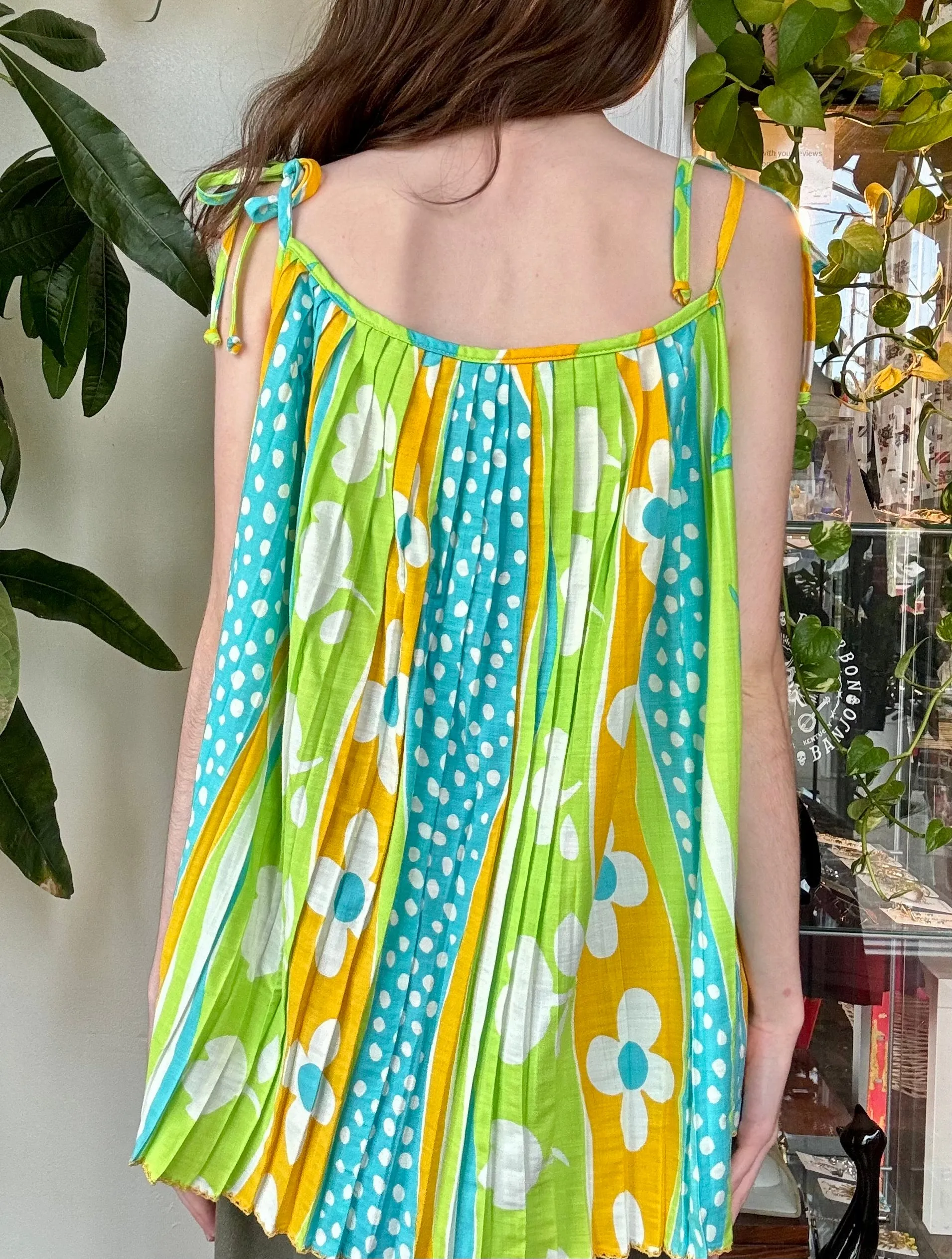 60s/70s Glen Brooke pleated tunic