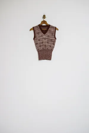 60’s/70’s  POLKA DOT SWEATER VEST / EXTRA SMALL
