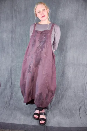 6211 Heavy Weave Linen Curve Apron Incense-P