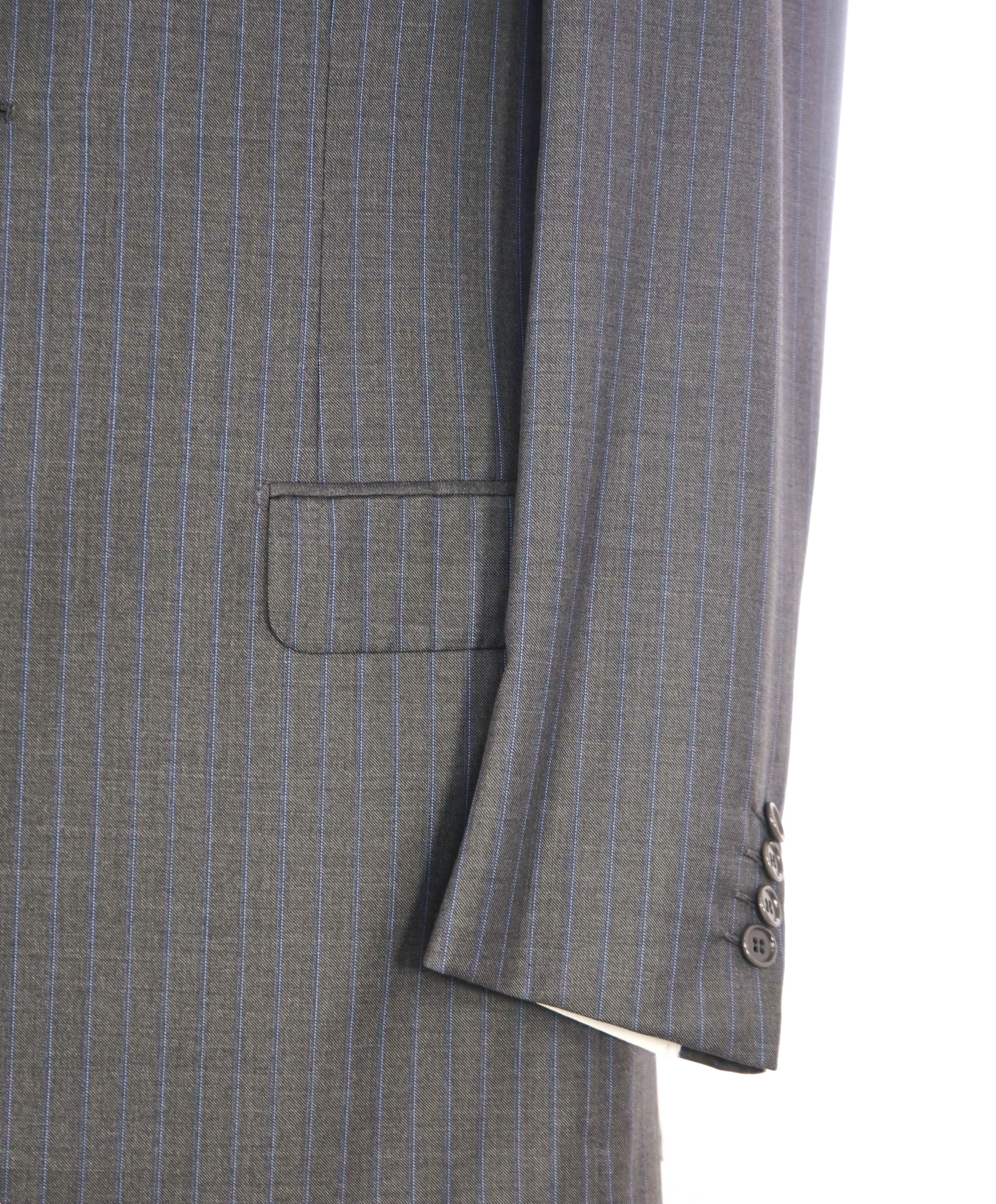 $6700 BRIONI - Gray/Blue 2-Btn Super *CELEB FAVE* 150's Suit - 38R