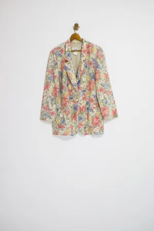 80’s FLORAL BLAZER / LARGE