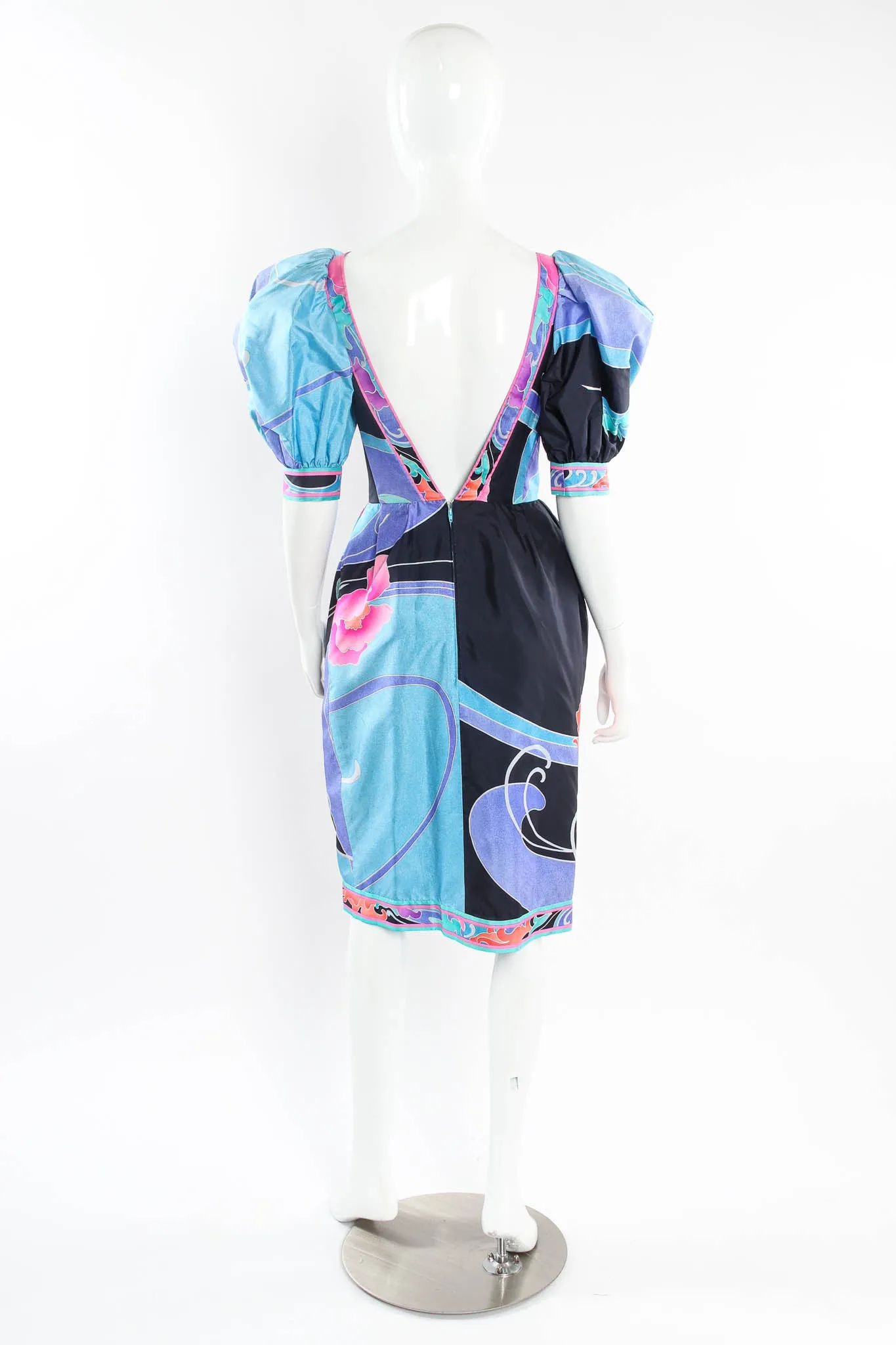 Abstract Floral Waves Dress