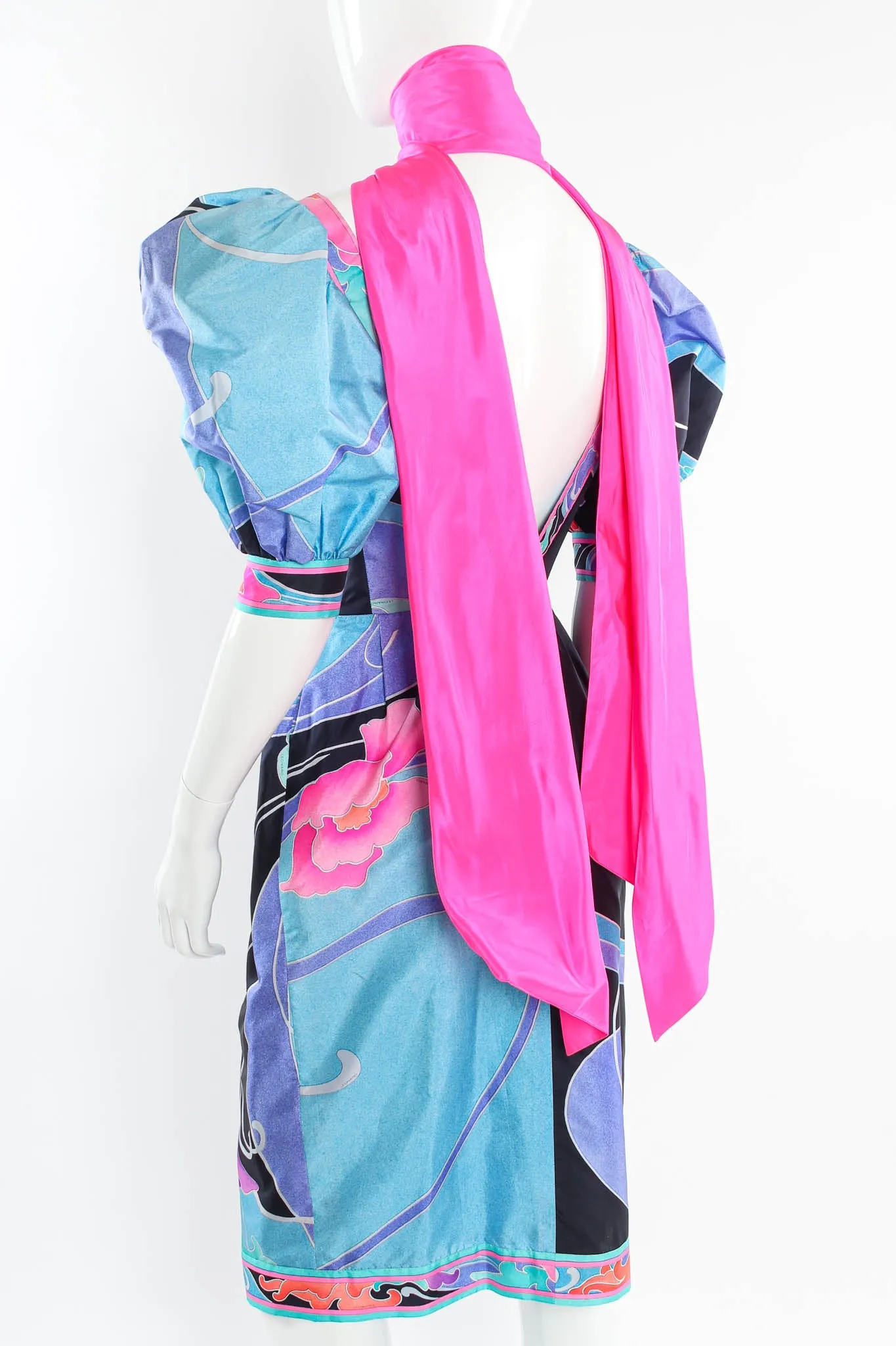 Abstract Floral Waves Dress