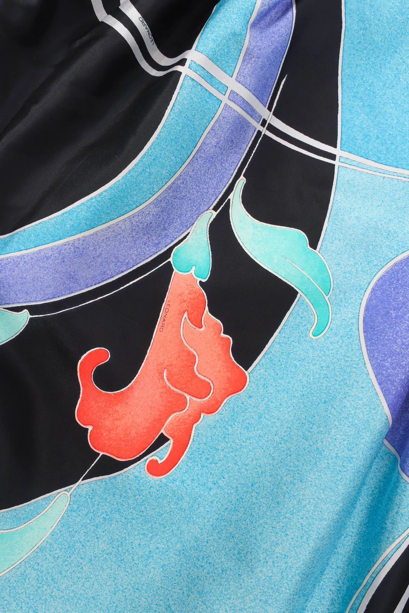 Abstract Floral Waves Dress