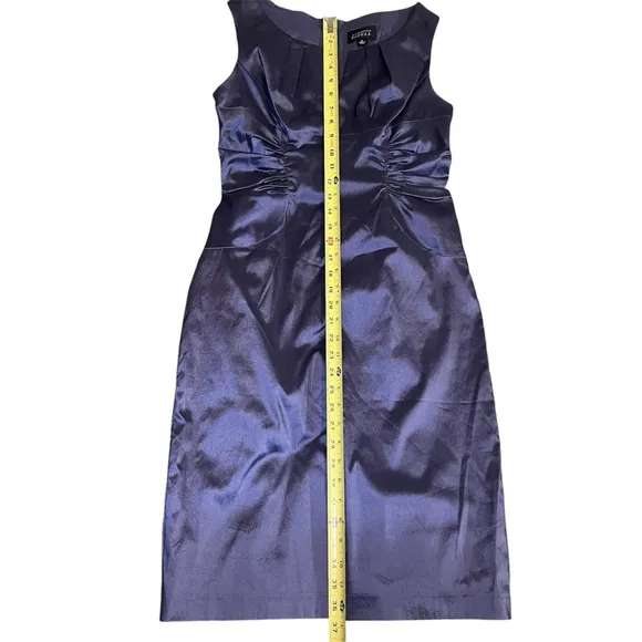 Adrianna Papell After Five Satin Periwinkle Purple Blue Cocktail Pencil Dress