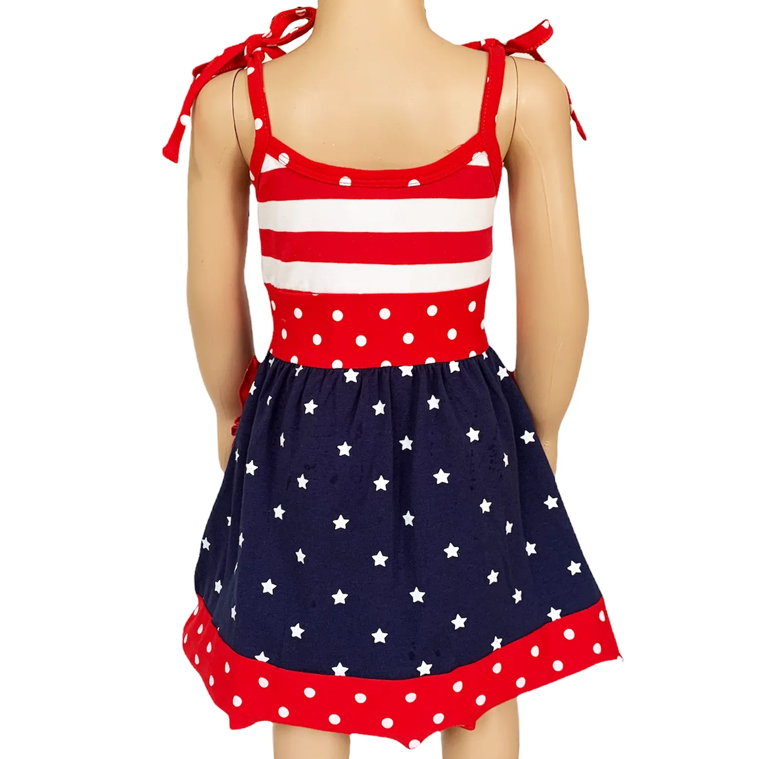 AL Limited Girls 4th of July Patriotic Red White and Blue Dress
