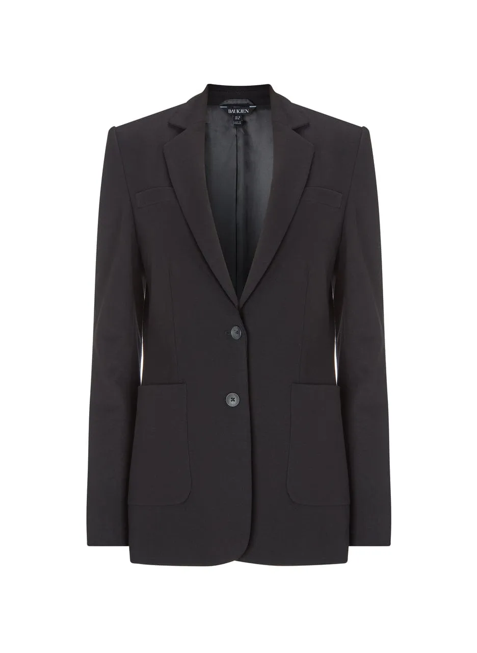 Alanis LENZING™ ECOVERO™ Tailored Blazer | Caviar Black