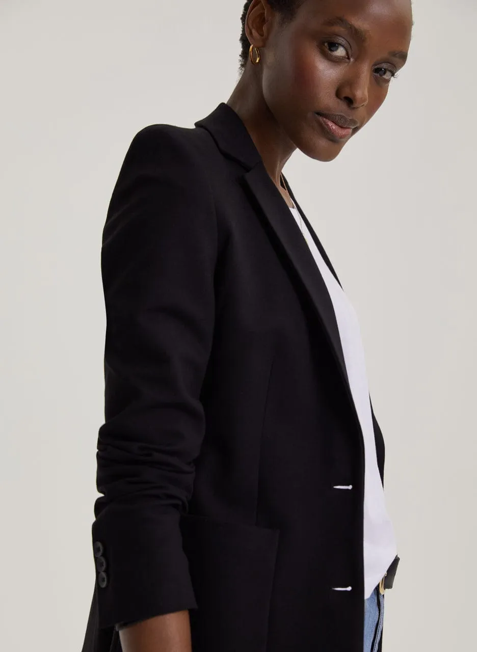 Alanis LENZING™ ECOVERO™ Tailored Blazer | Caviar Black