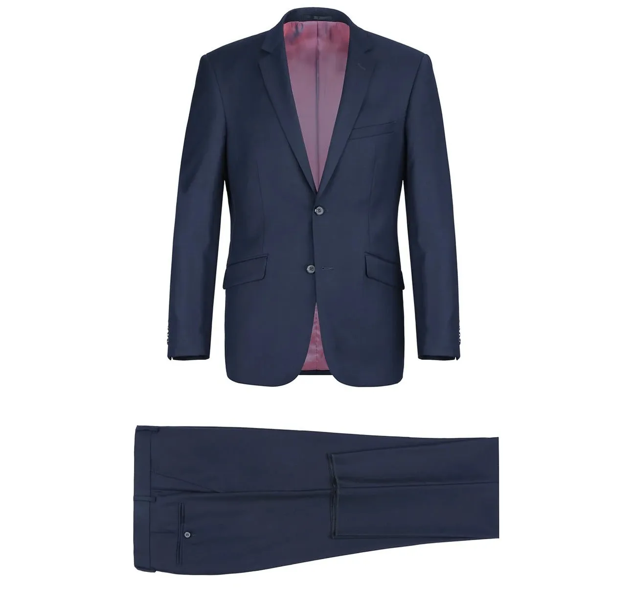 Alessandro Vitello by Renoir Navy 2-Piece Classic Fit Notch Lapel Wool Suit 508-19