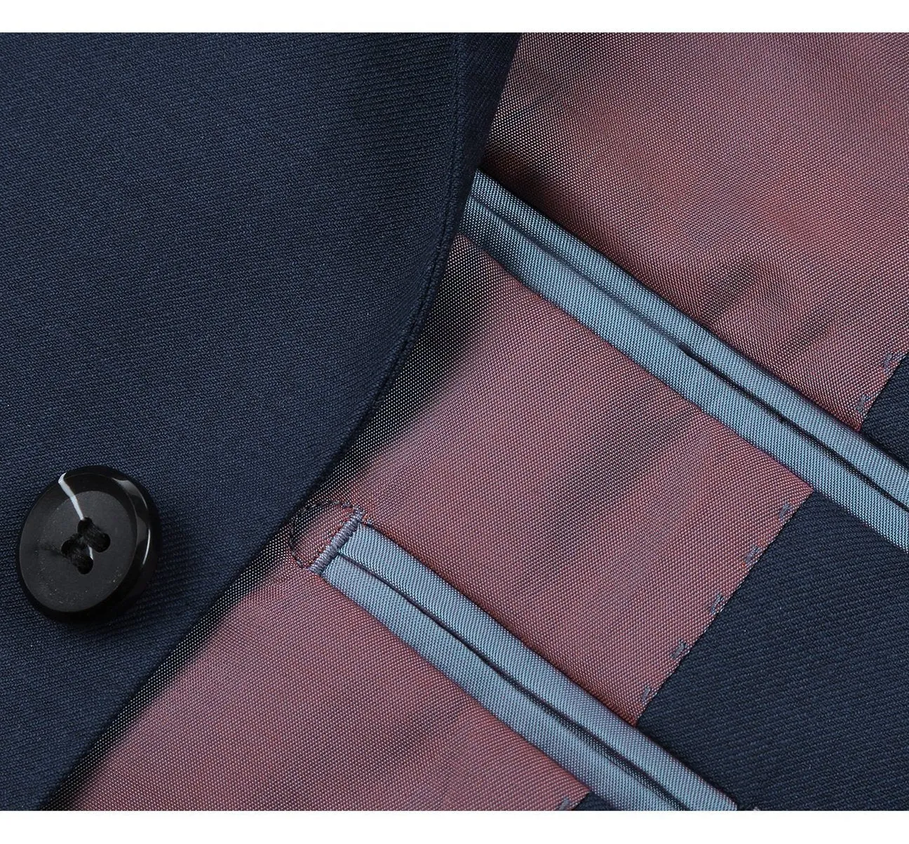 Alessandro Vitello by Renoir Navy 2-Piece Classic Fit Notch Lapel Wool Suit 508-19