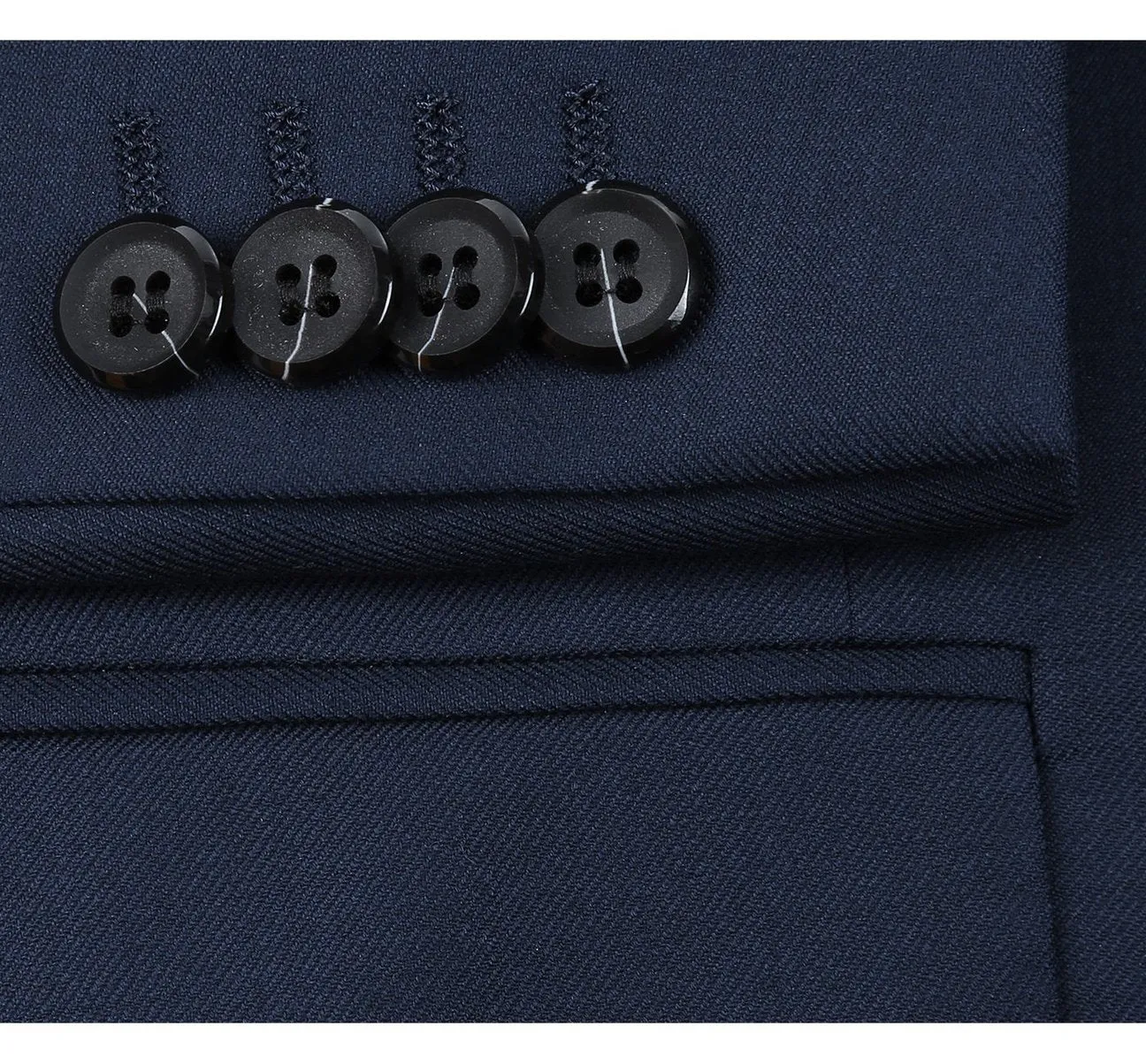 Alessandro Vitello by Renoir Navy 2-Piece Classic Fit Notch Lapel Wool Suit 508-19