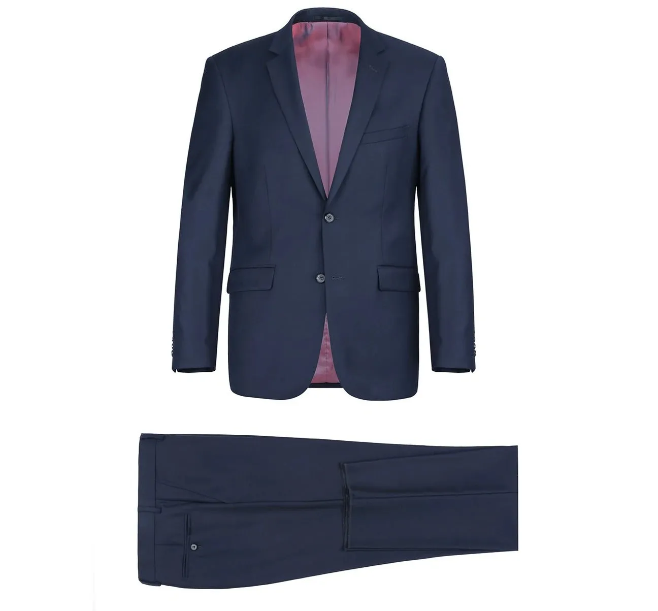 Alessandro Vitello by Renoir Navy 2-Piece Classic Fit Notch Lapel Wool Suit 508-19
